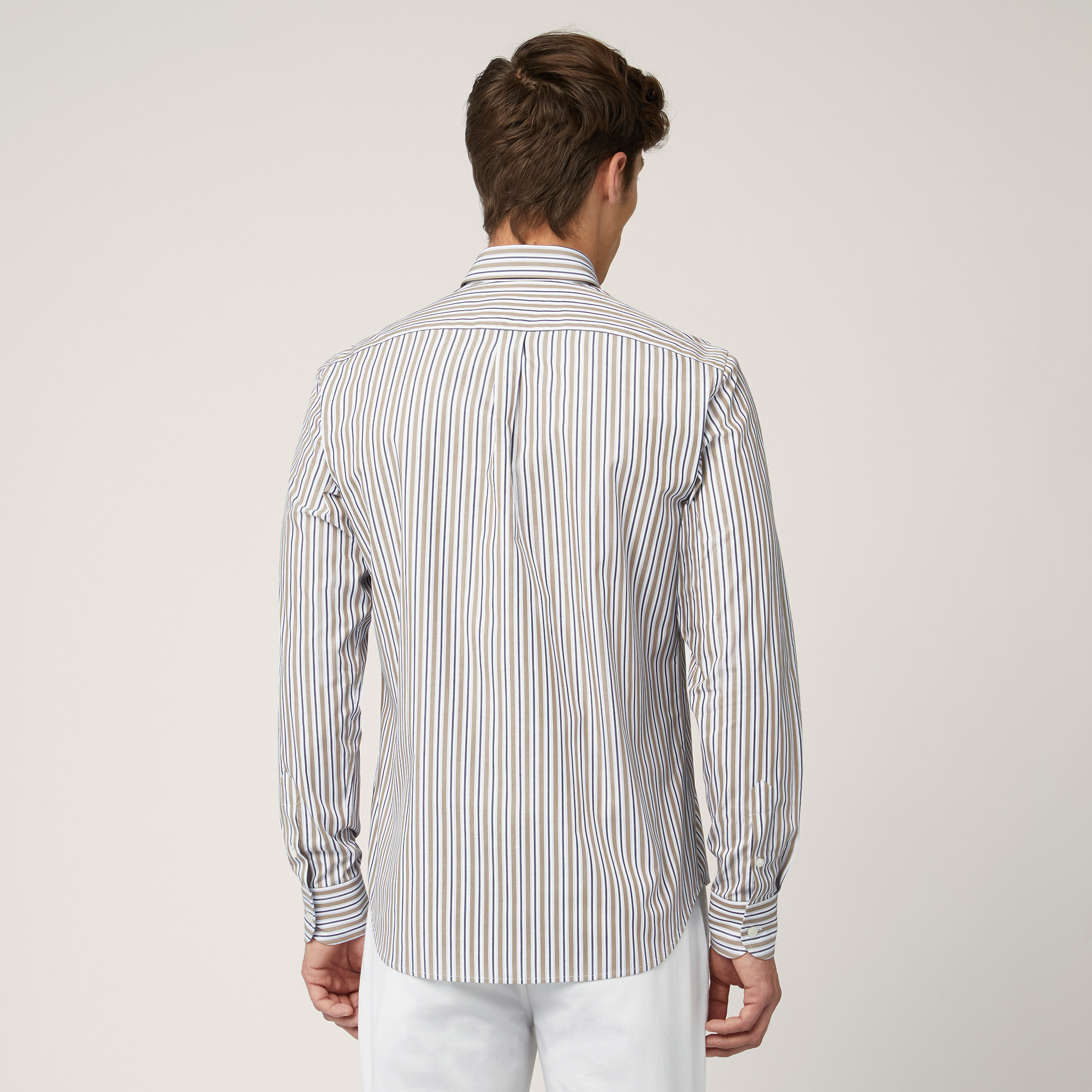 Camicia Multirighe In Cotone