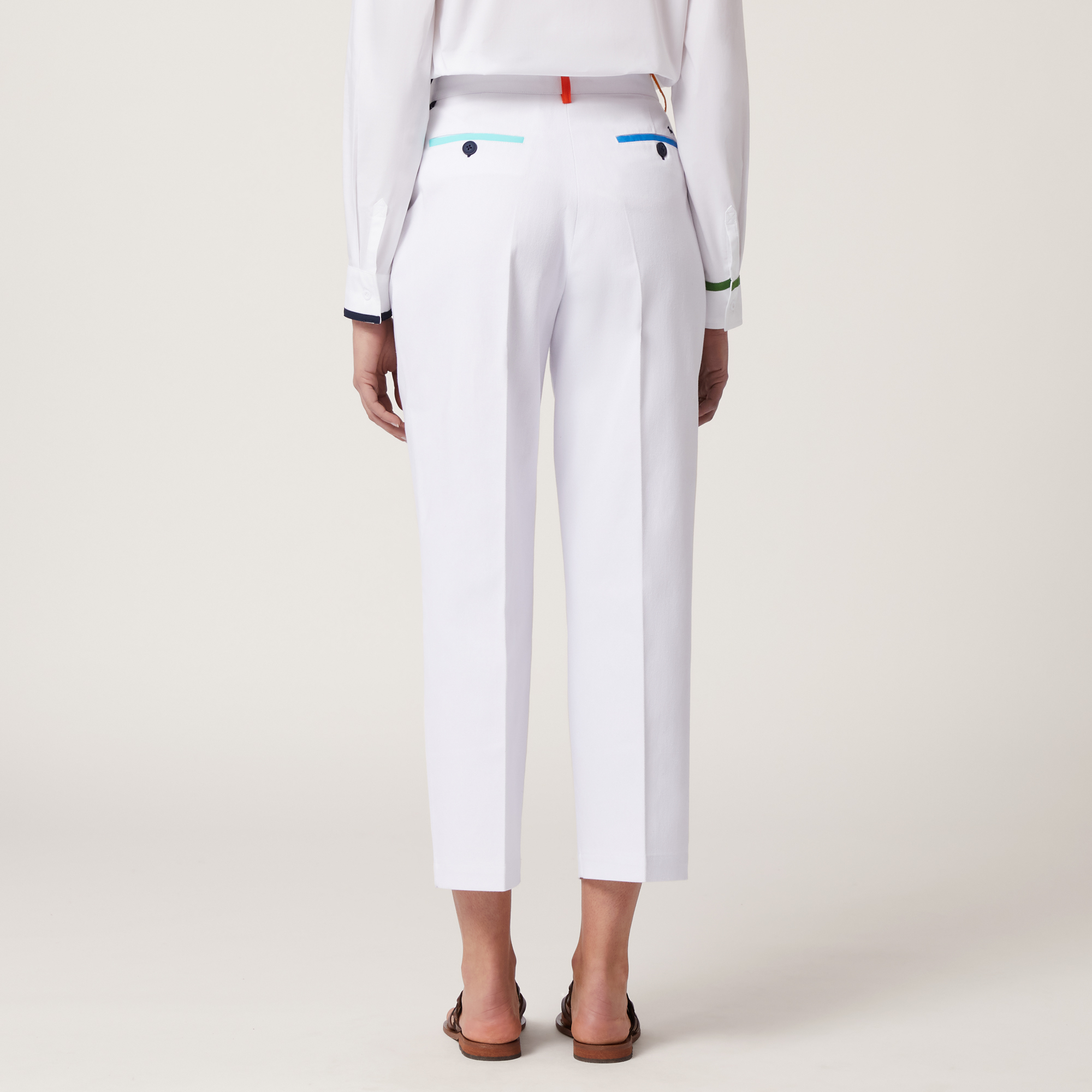 Pants with Colorful Details, White, large image number 1