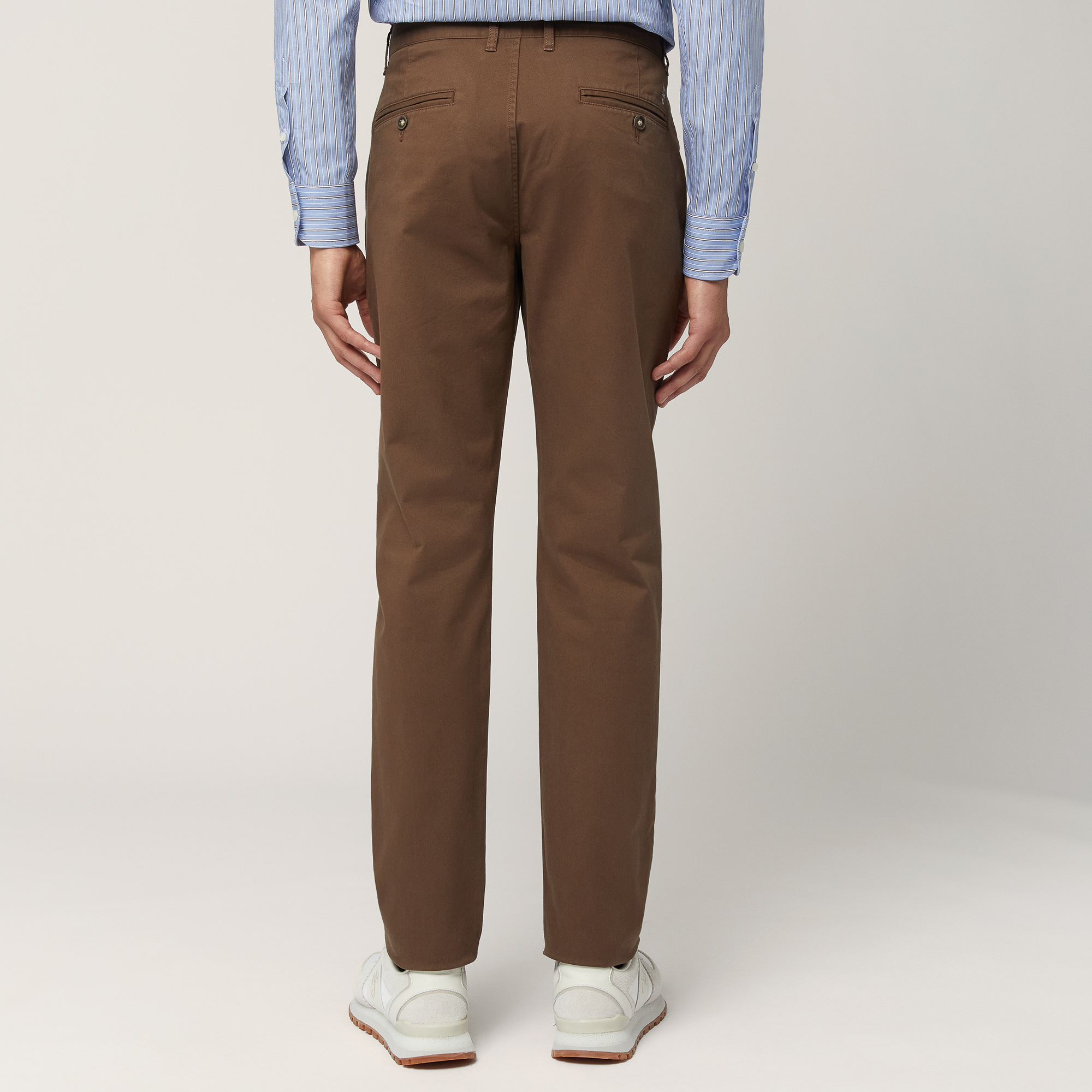 Pantaloni Narrow In Cotone