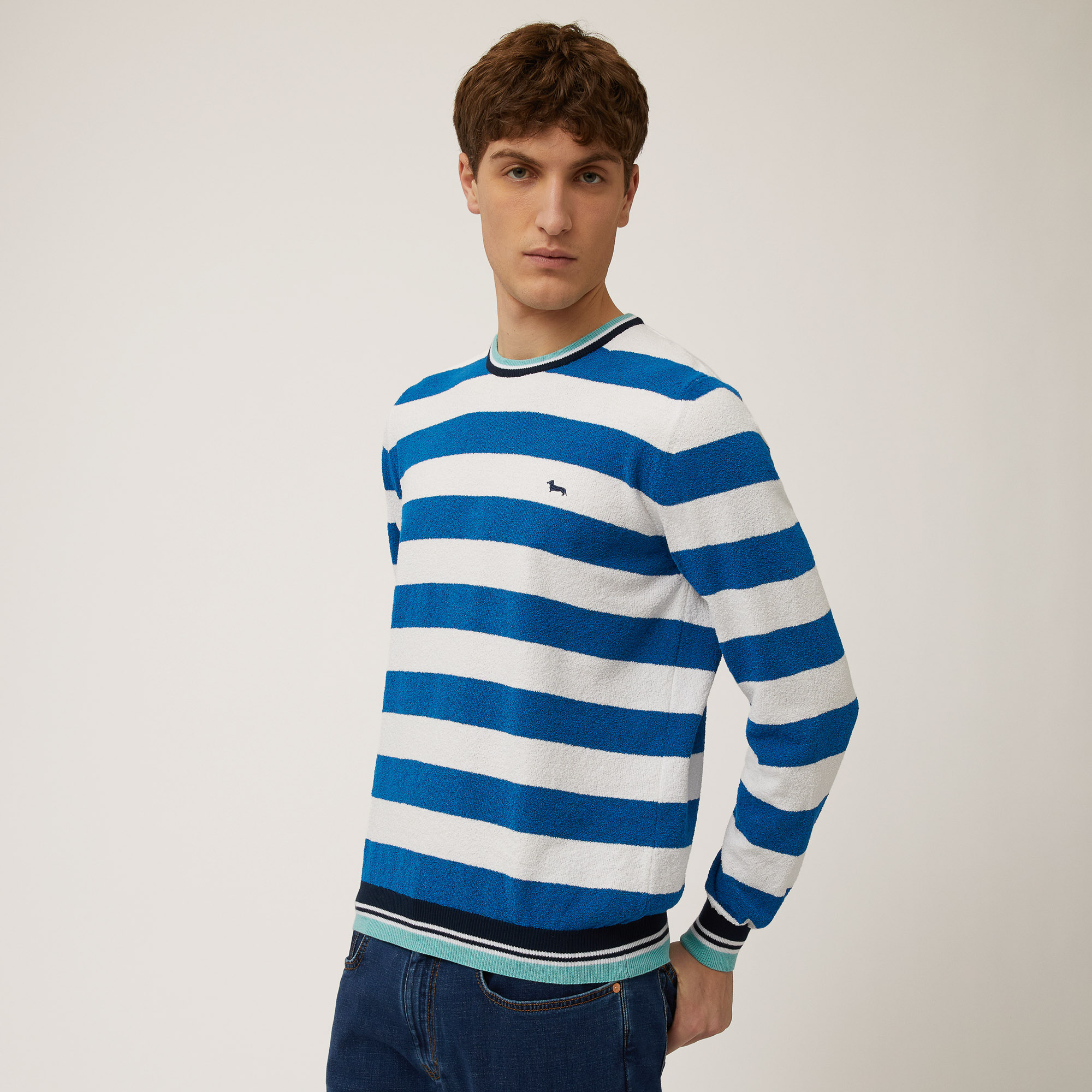 Terry Striped Pullover