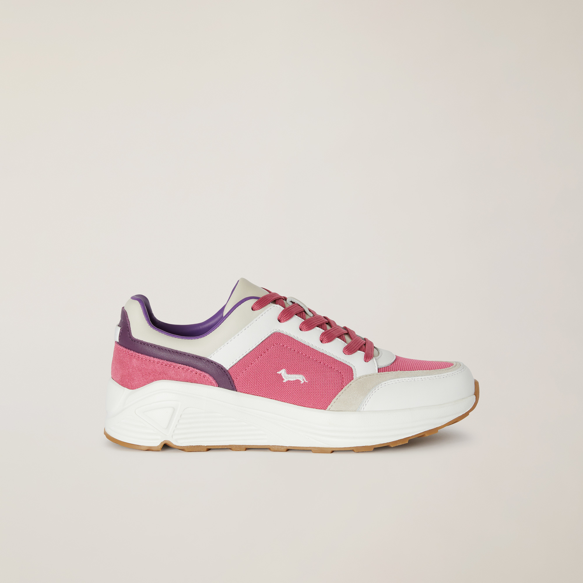 Multi-Material Sneakers, Melange Pink, large image number 0