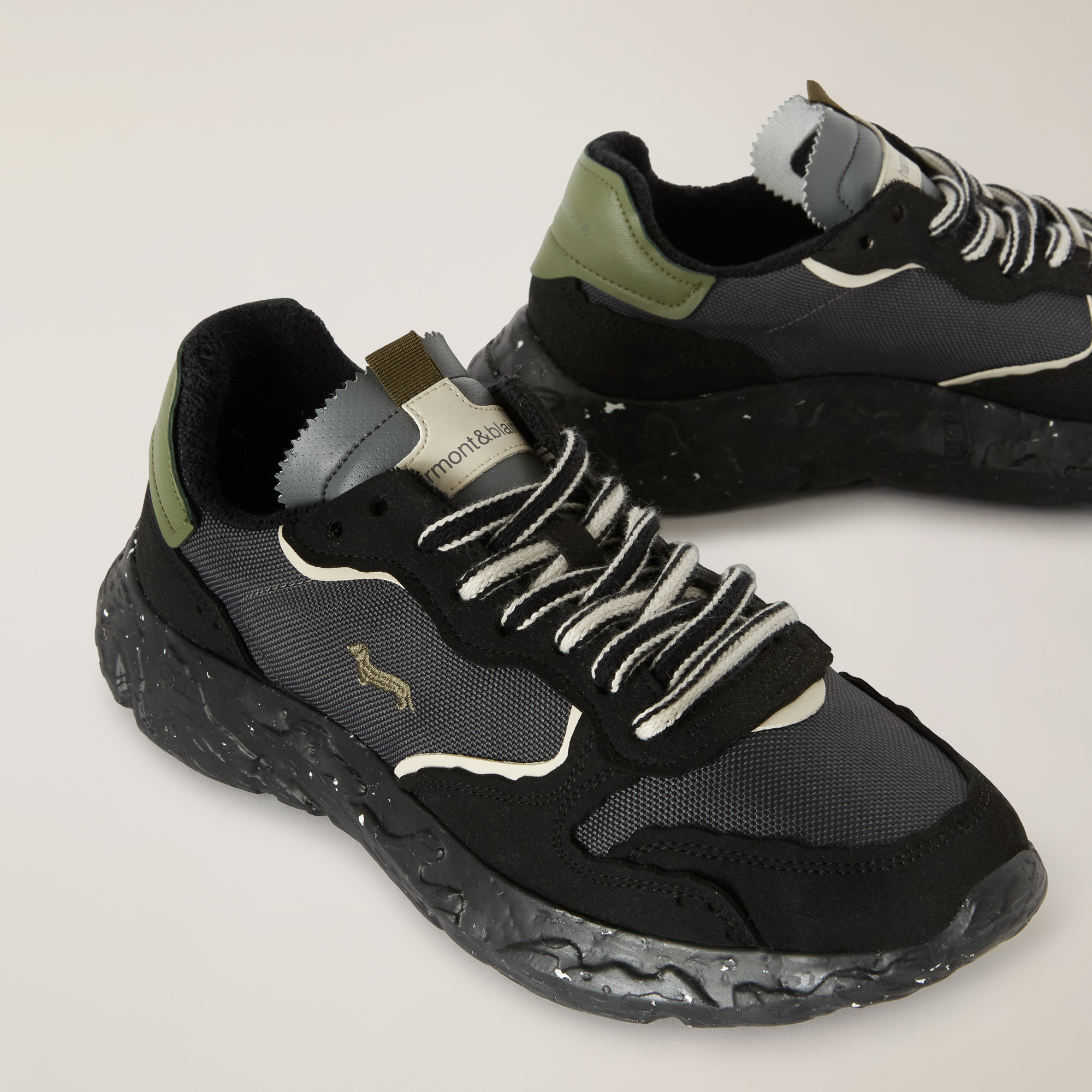 Sneaker Sostenibili Eco Rock, Nero/Grigio, large image number 3