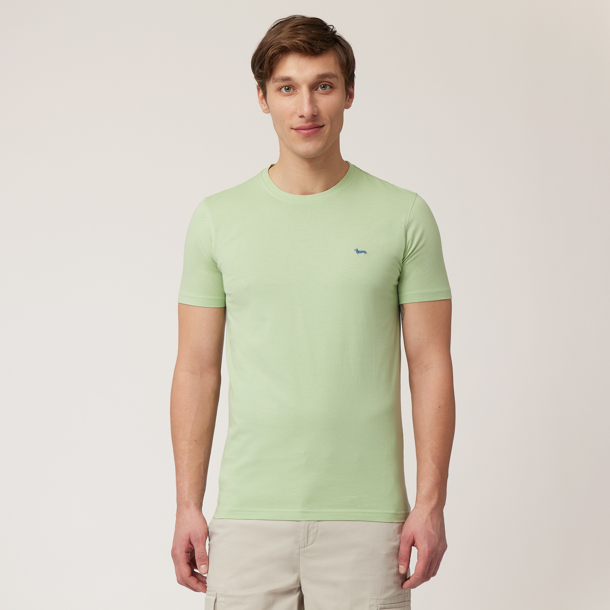 T-Shirt with Dachshund, Light Green, large image number 0