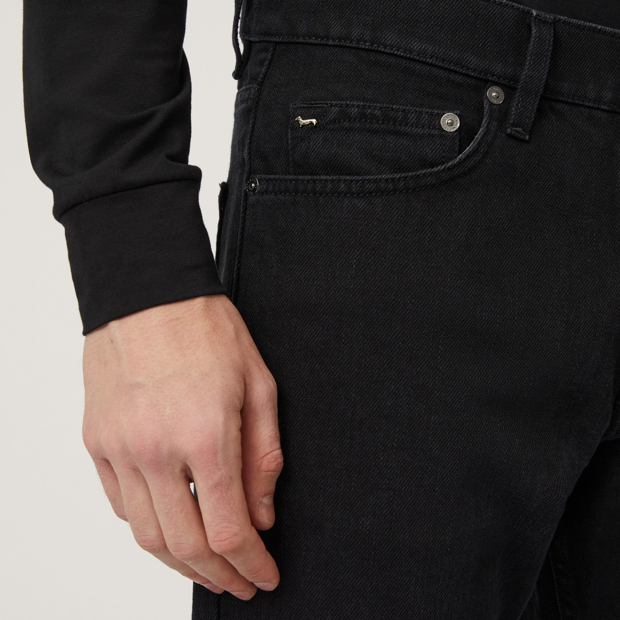 Dark Denim Pants, Black , large image number 2