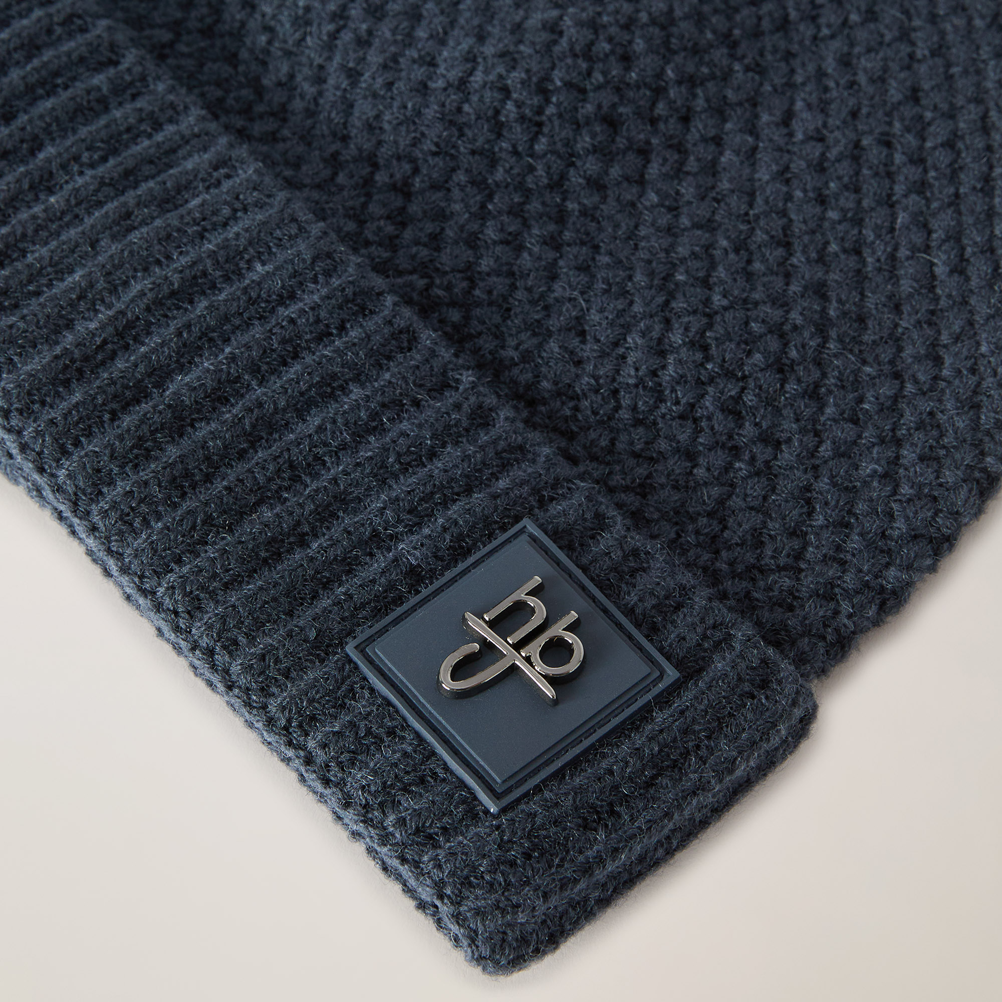 Wool Blend Beanie, Blue, large image number 1