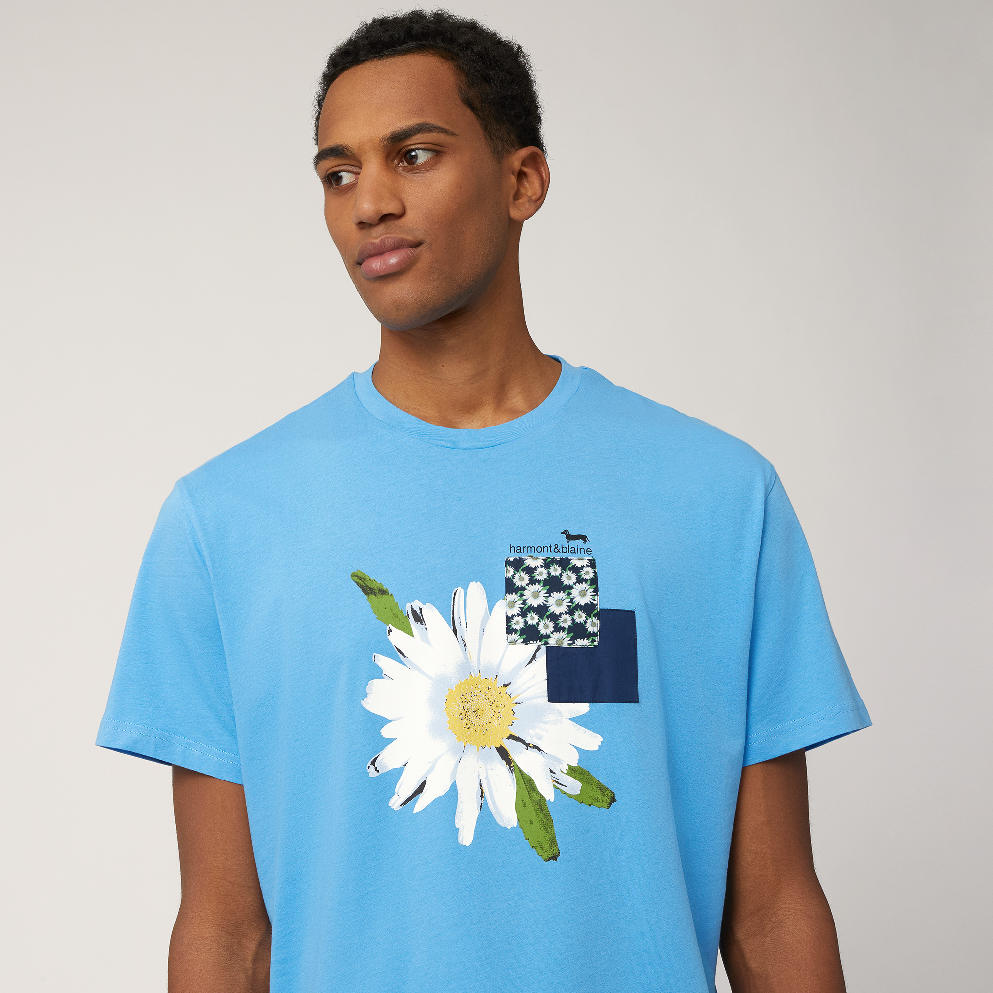 T-Shirt with Maxi Daisy, Light Blue, large image number 2