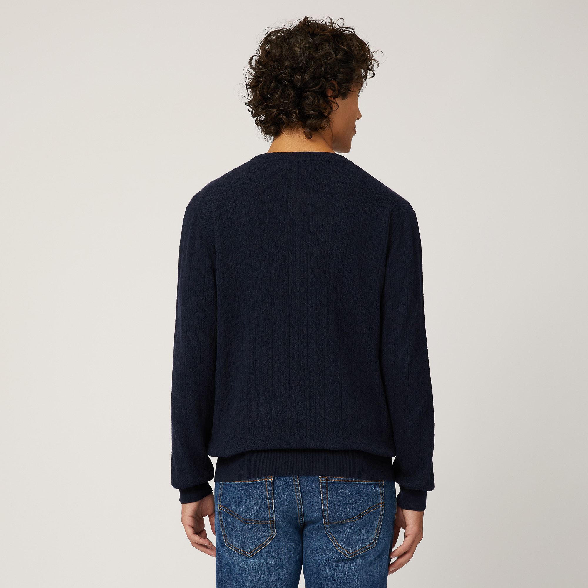 Sweater with 3D Detailing, Blue , large image number 1