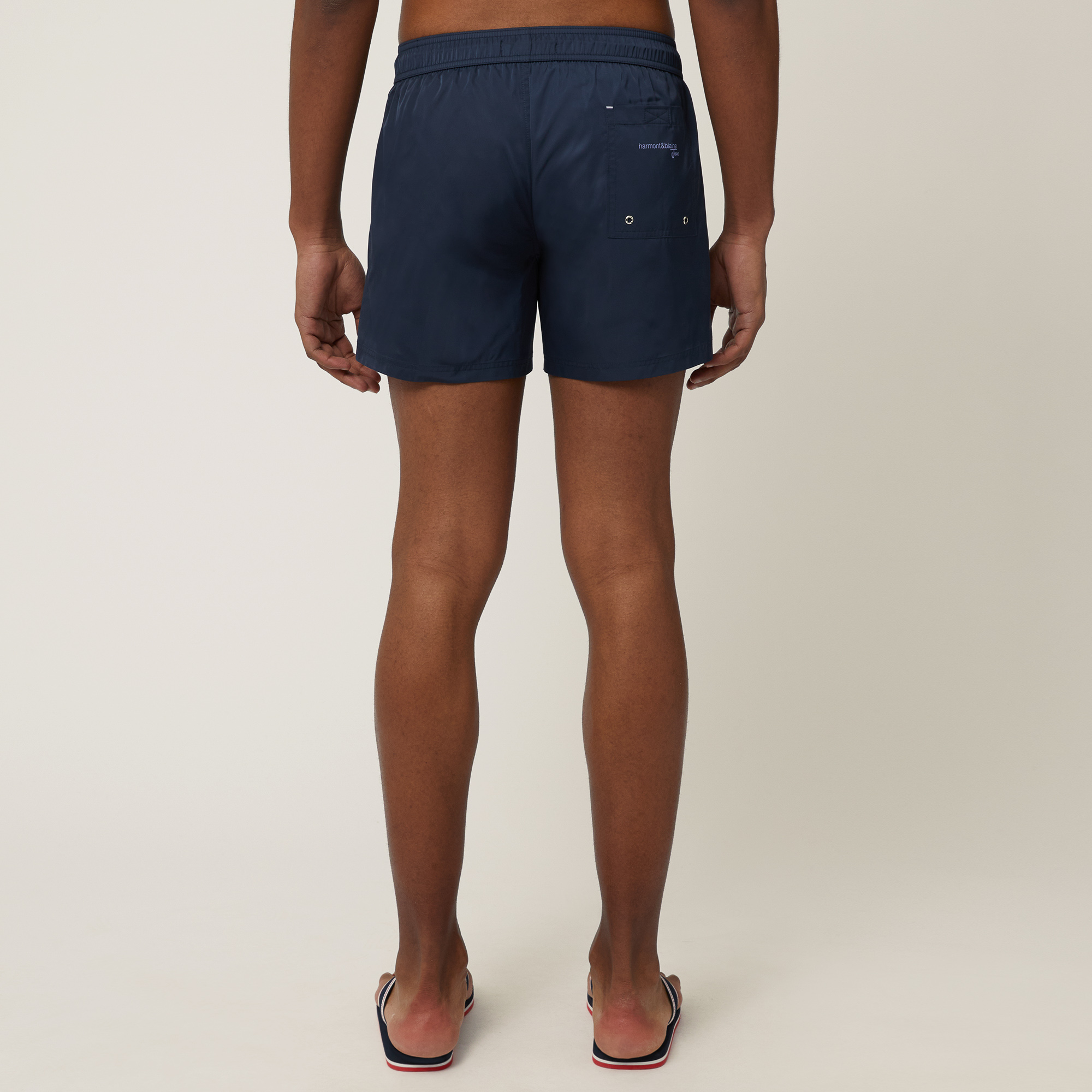 Shorts Da Mare Con Lettering, Blu Scuro, large image number 1