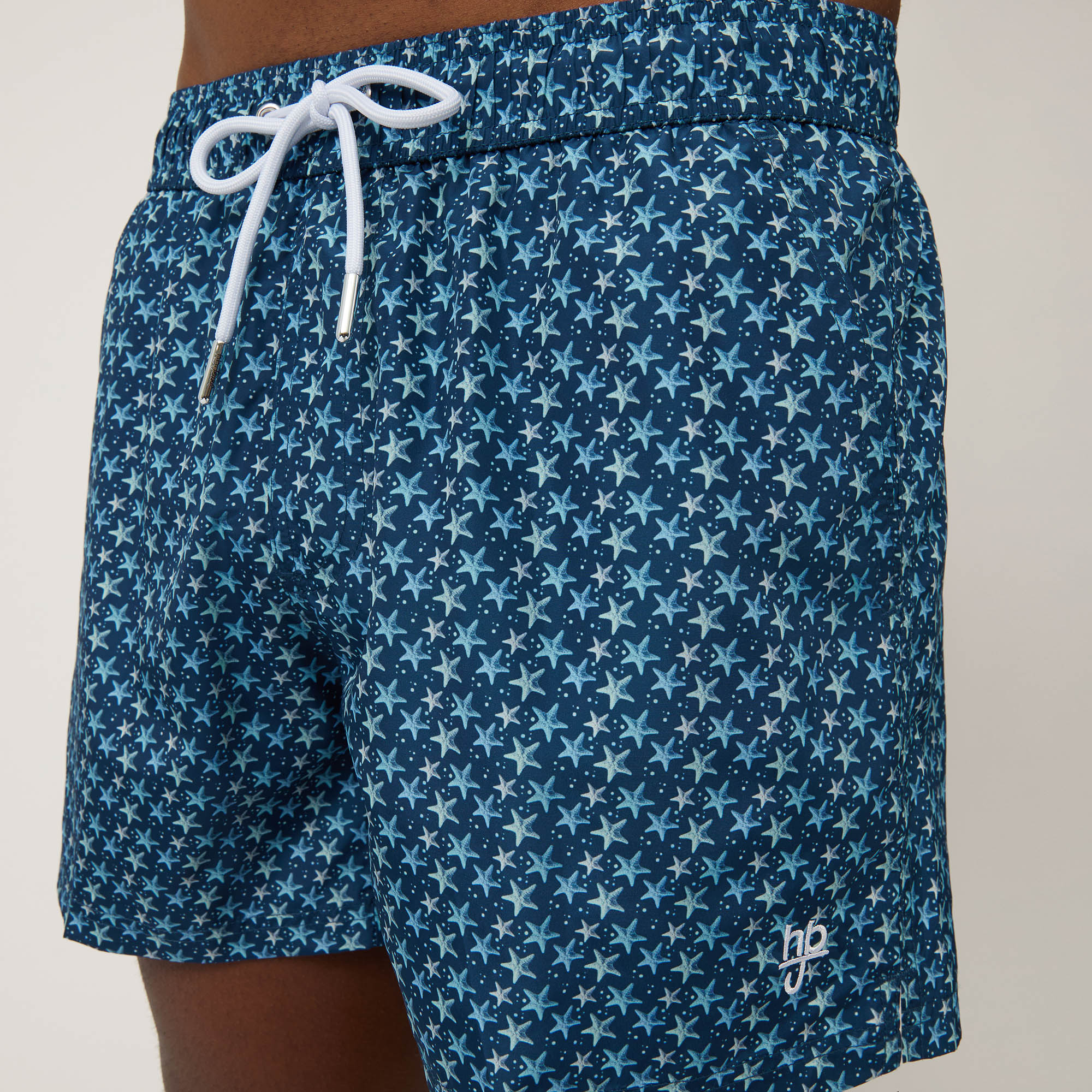 Shorts Da Mare Stelle Marine, Blu Scuro, large image number 2