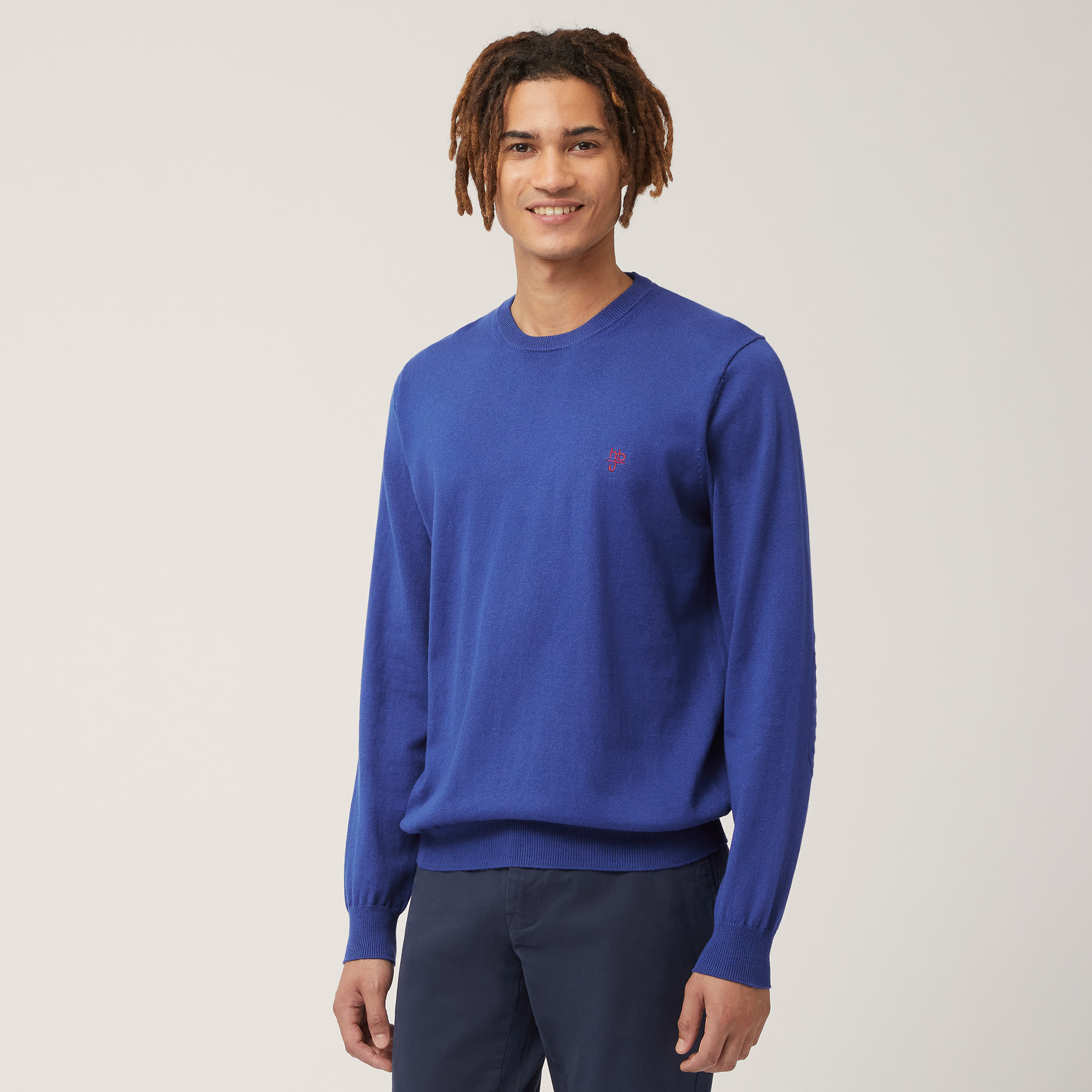 Maglia In Cotone E Cashmere, Blu, large image number 0