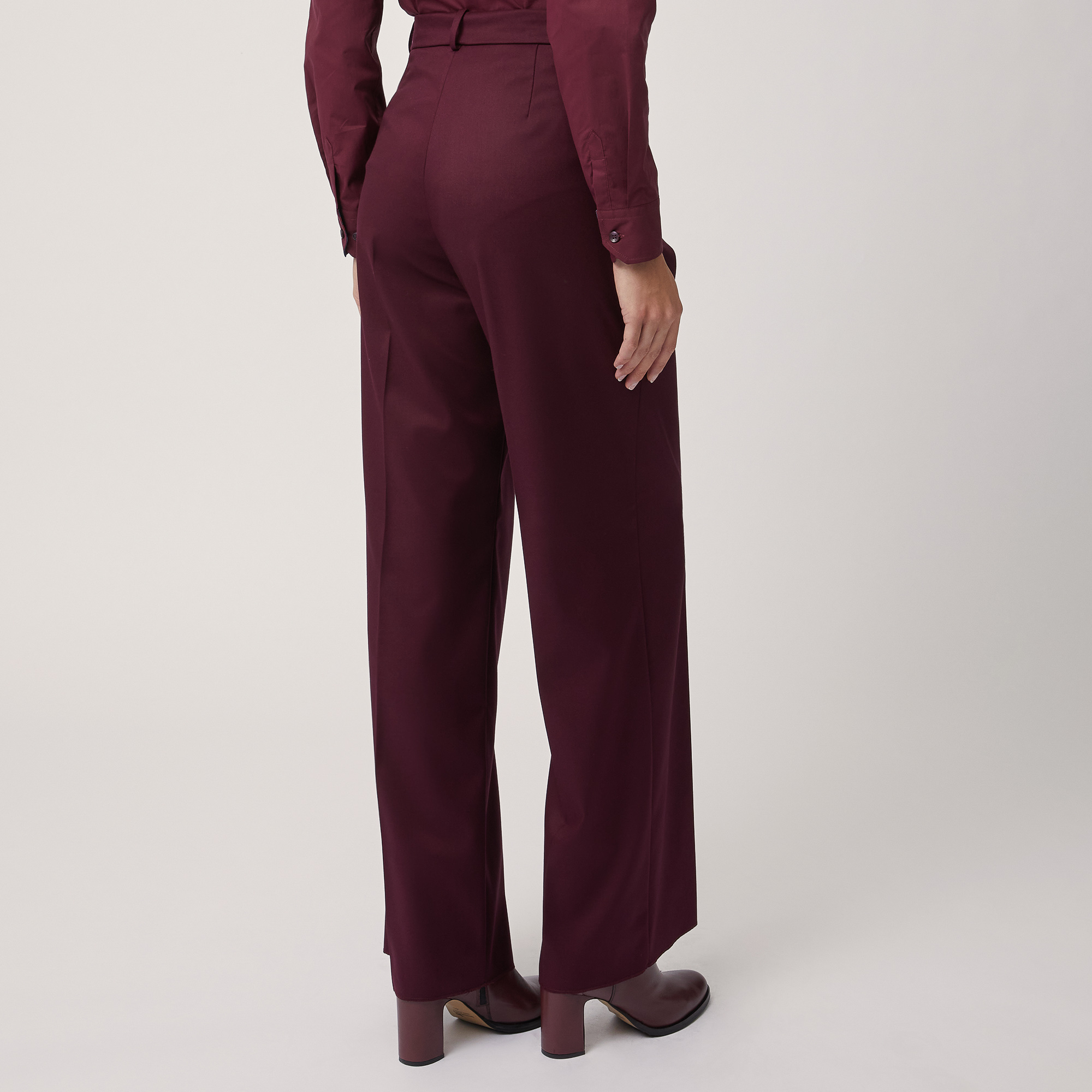 Pants with Pleats, Burgundy, large image number 1