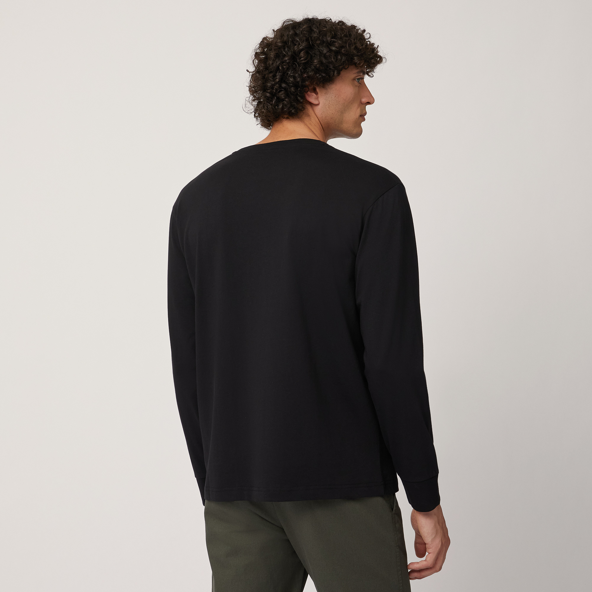 Sweater with Small Pocket, Black, large image number 1