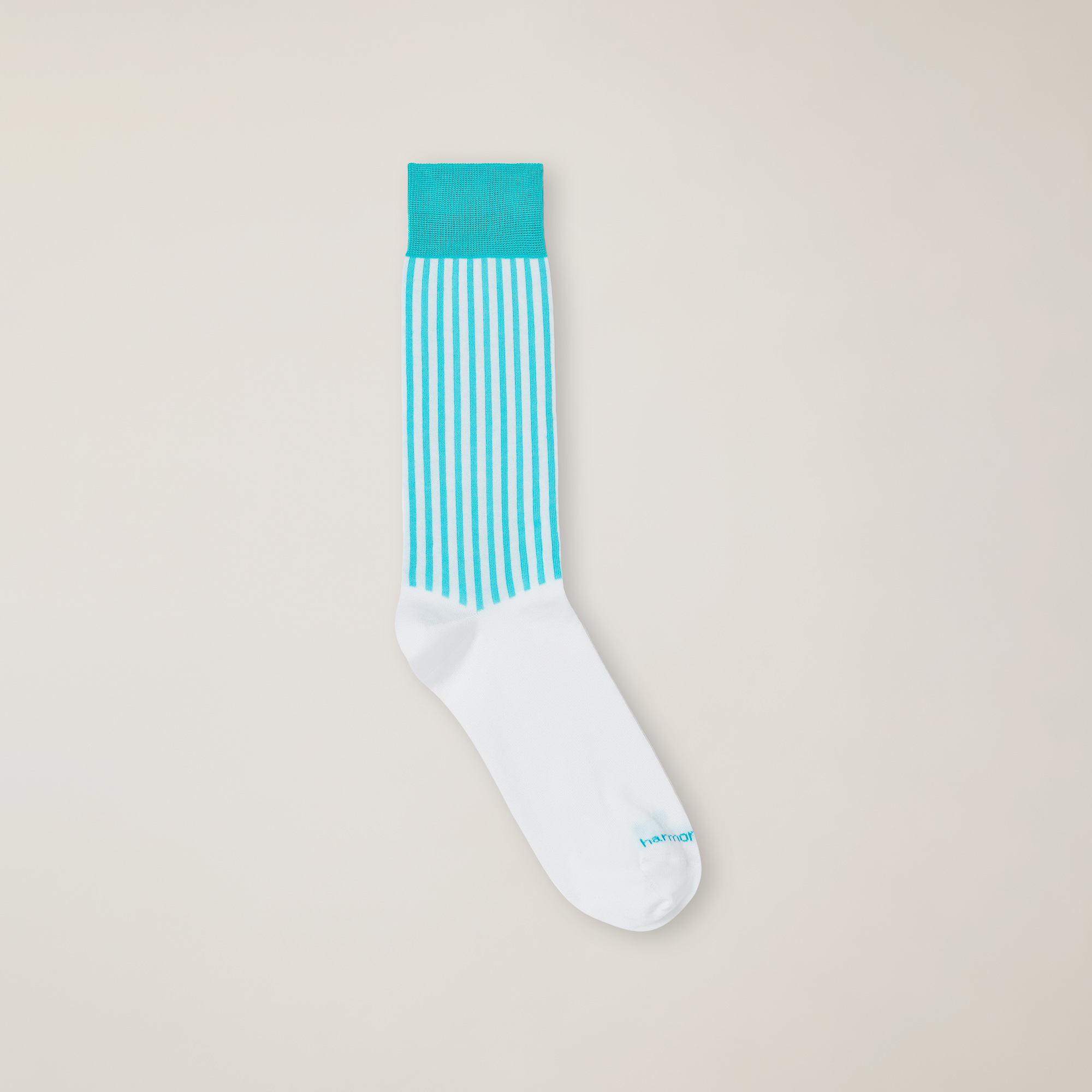 Short Socks with Vertical Stripes, Light Green, large image number 0