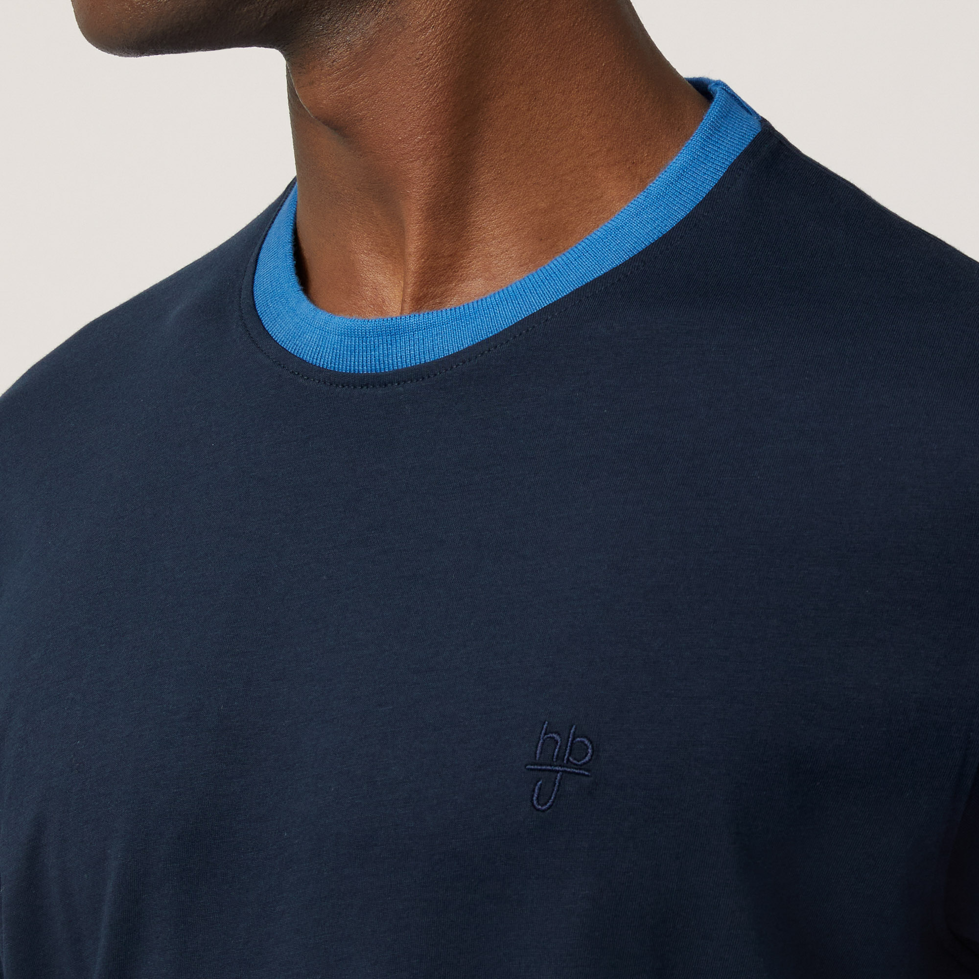 T-Shirt Regular Logo Manica Sx, Light Blue, large image number 2