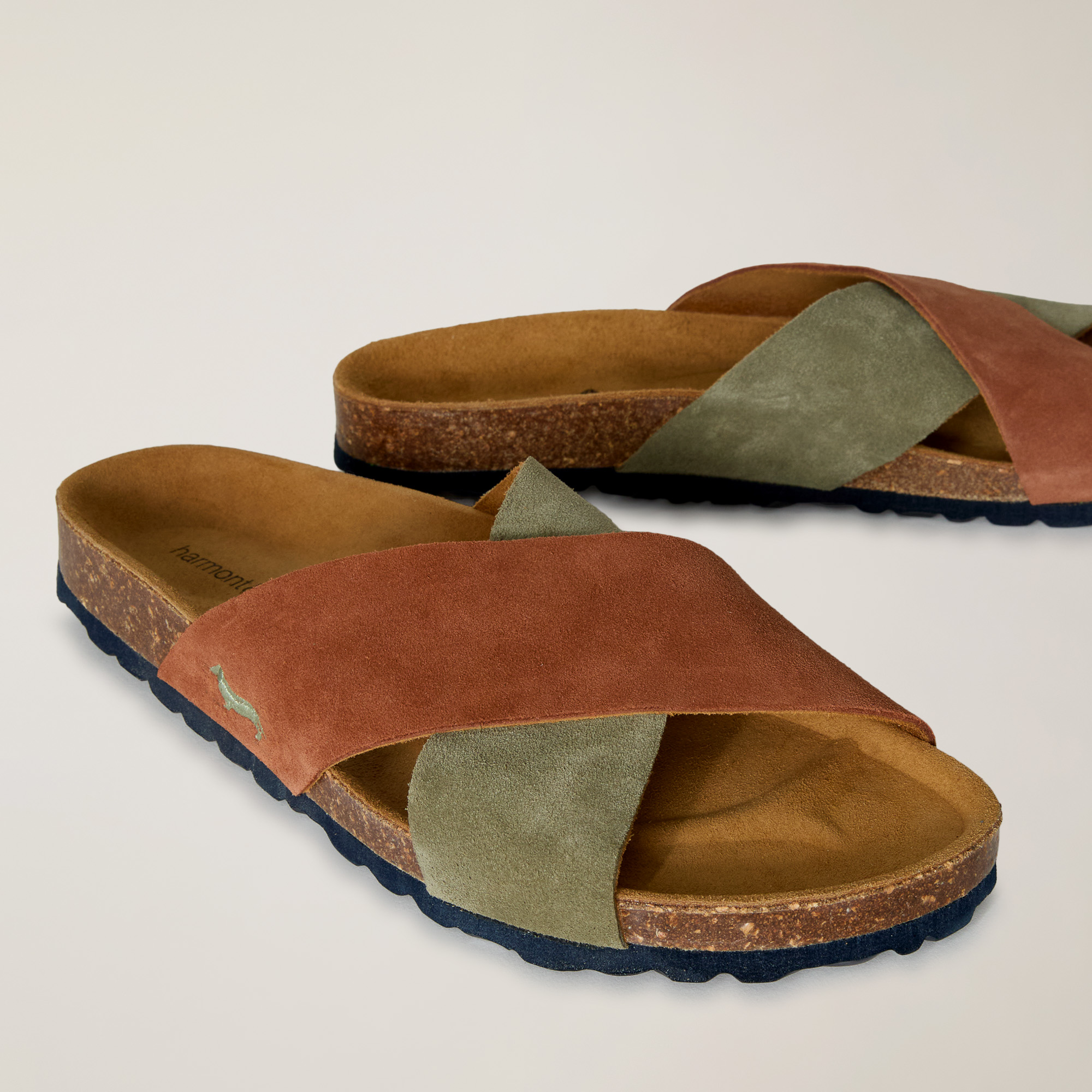 Sandal with crossover strap, Brown, large image number 3