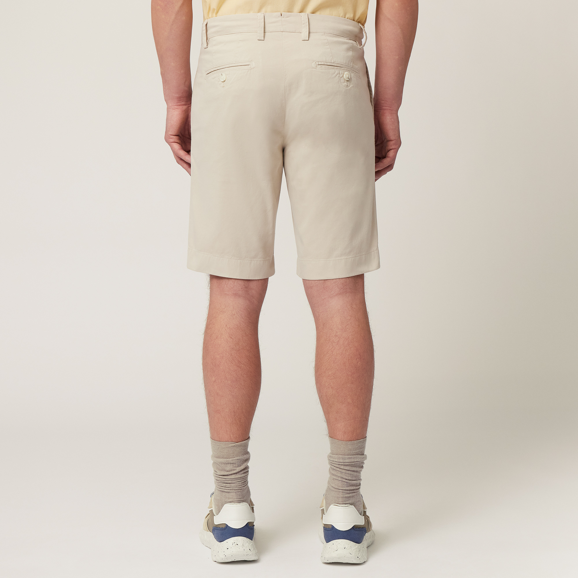 Cotton Bermuda Shorts, Beige, large image number 1