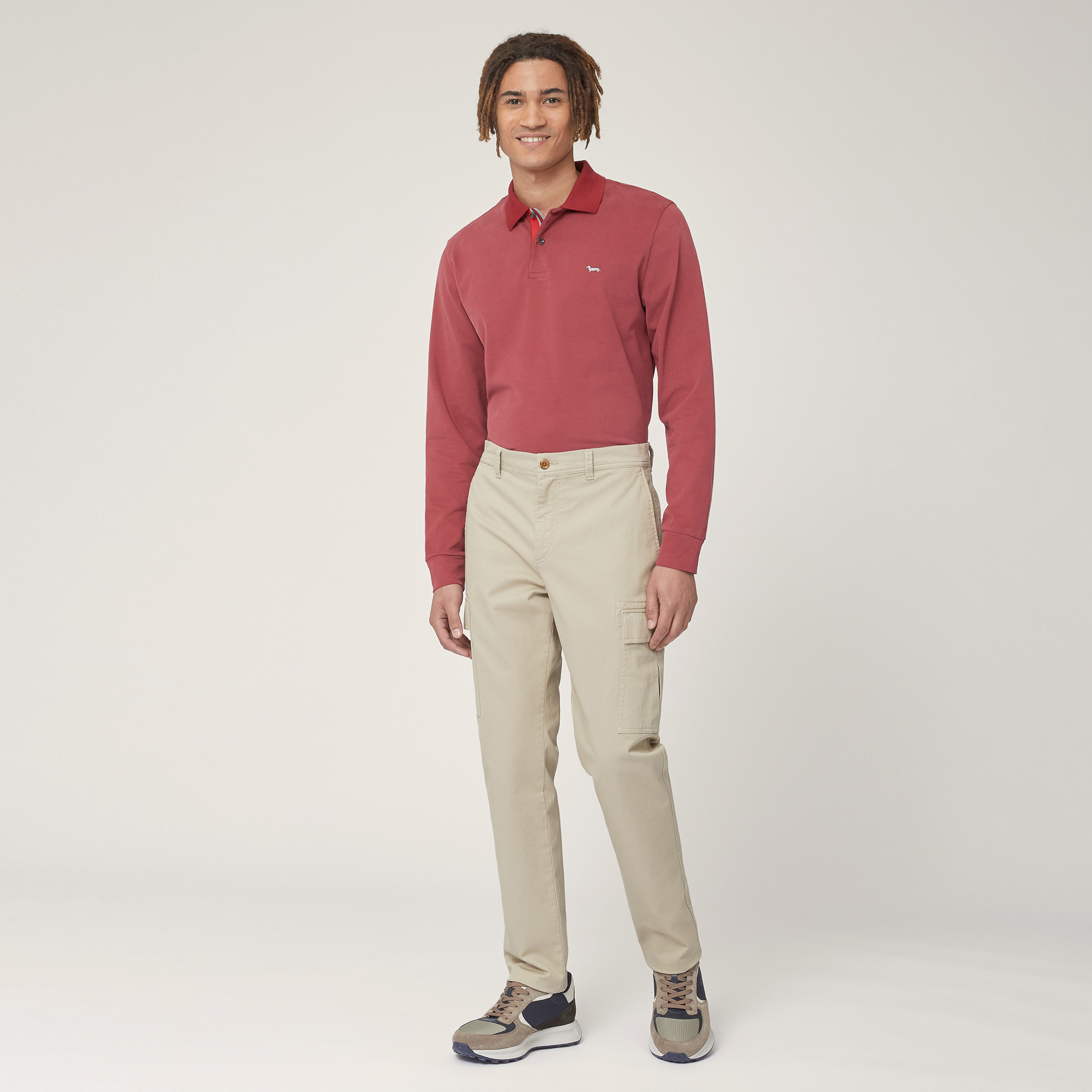 Pantaloni Cargo Cotone Stretch, , large image number 3