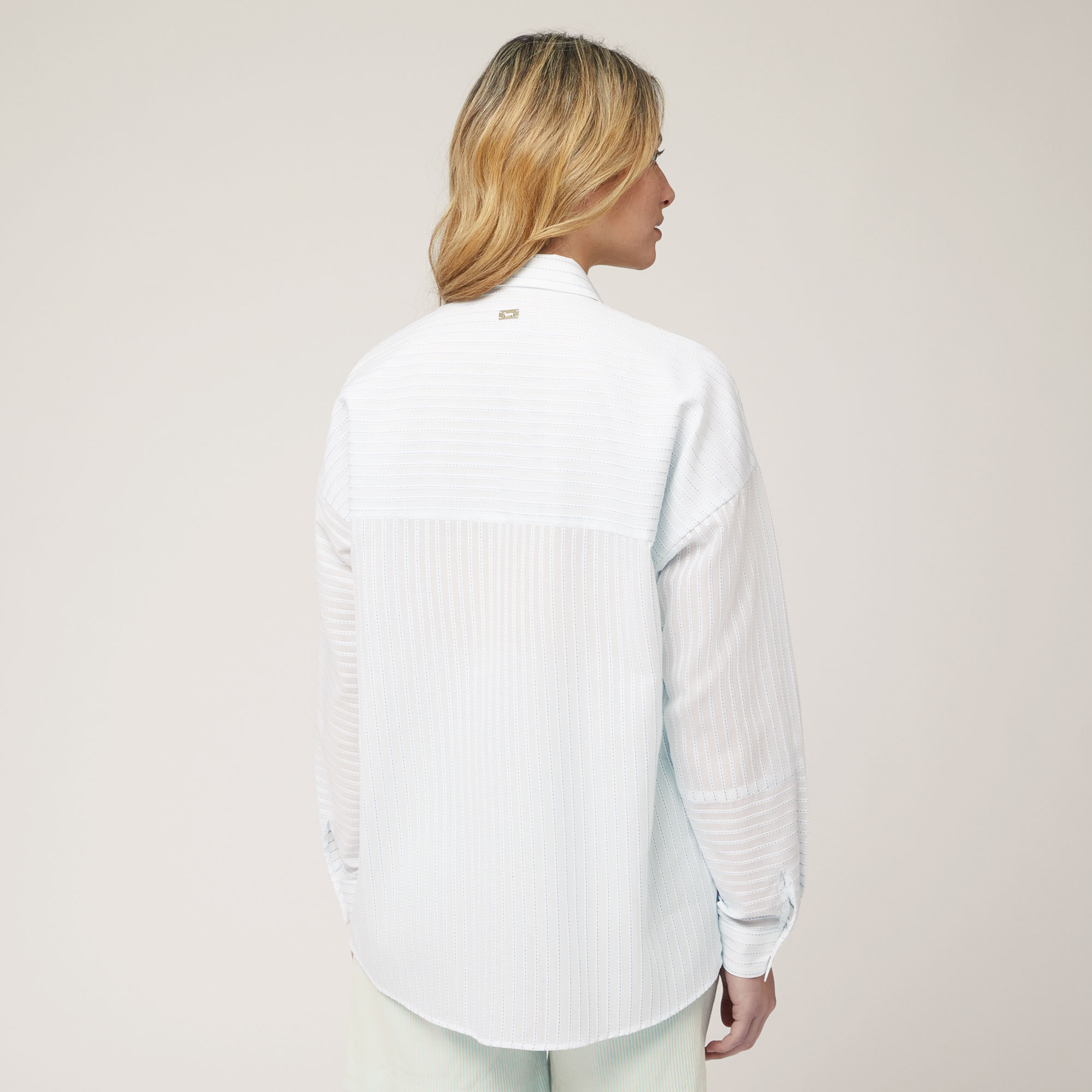 Soft Shirt with Stitching, White, large image number 1