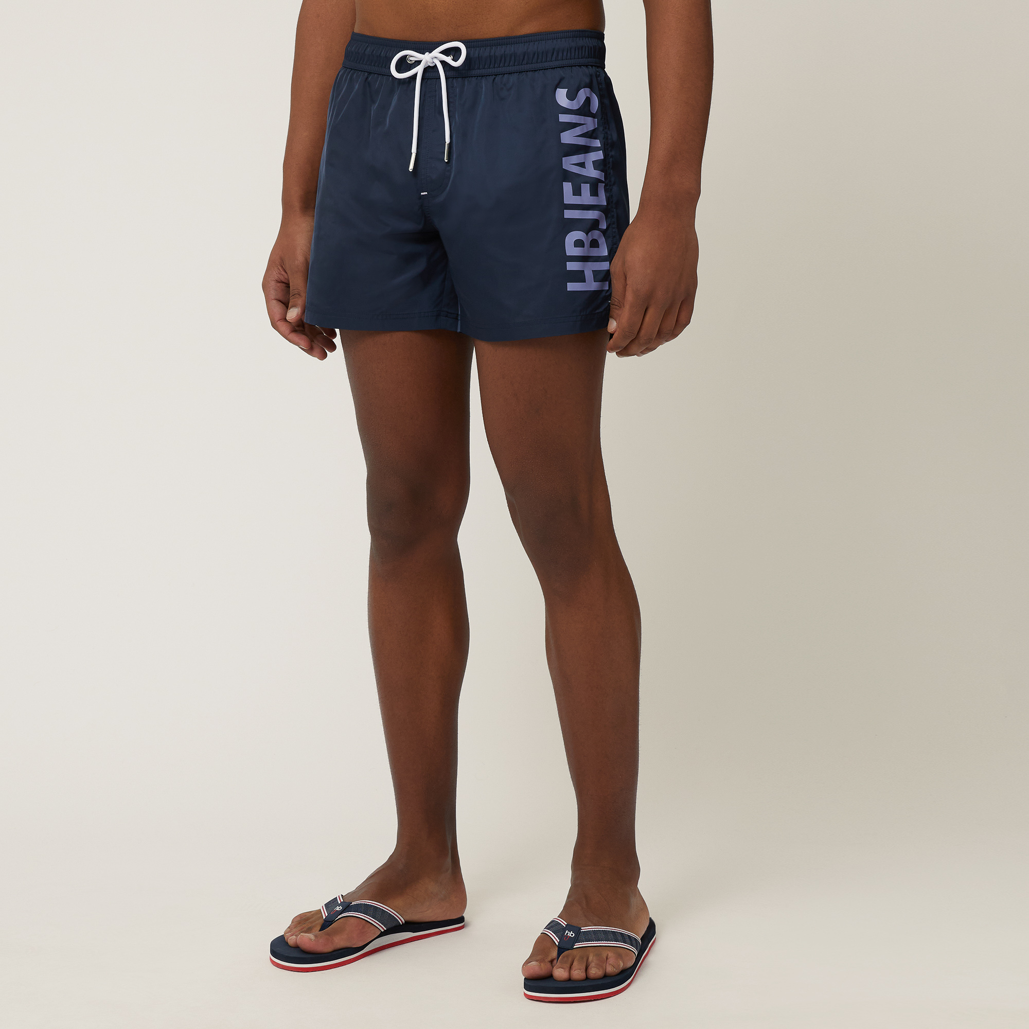 Shorts Da Mare Con Lettering, Blu Scuro, large image number 0