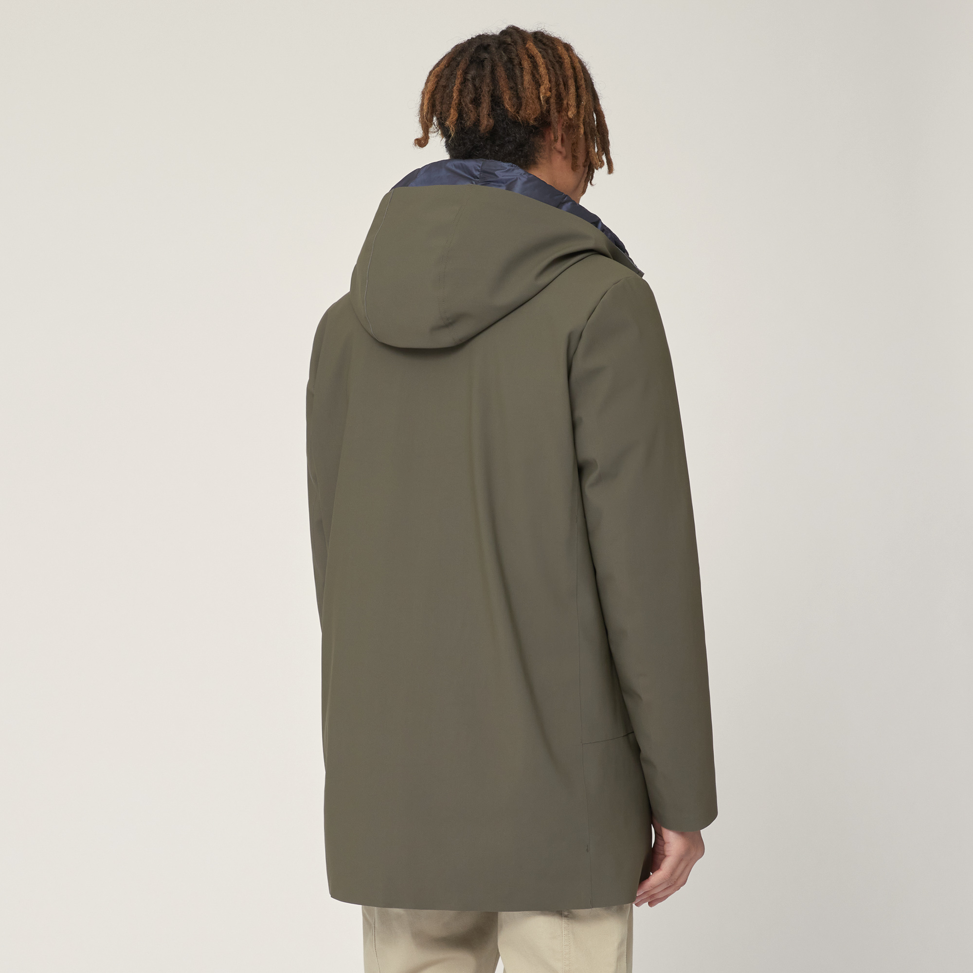 Down Padded Trench Coat, Verde, large image number 1