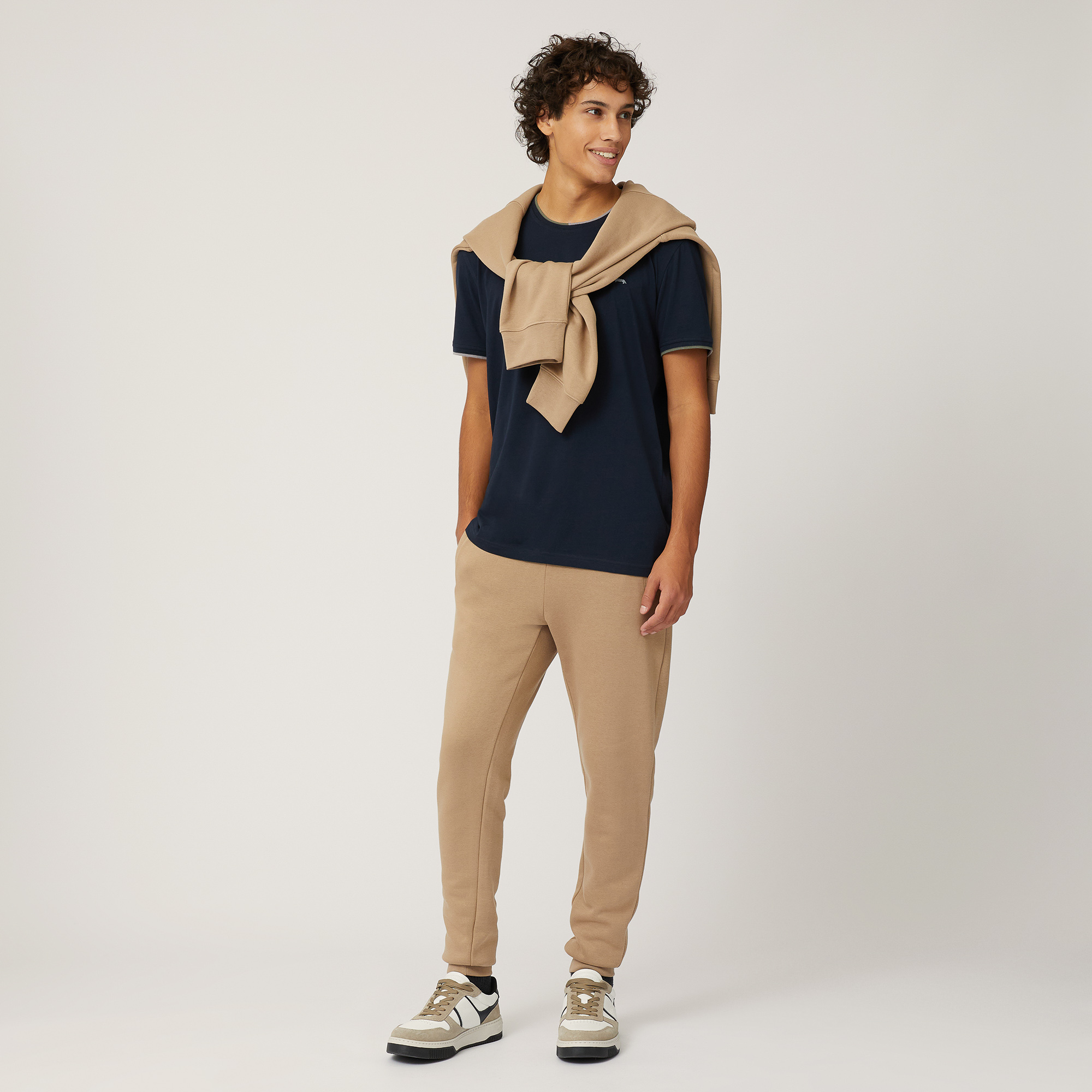 Regular Pants with Drawstring, Beige, large image number 3