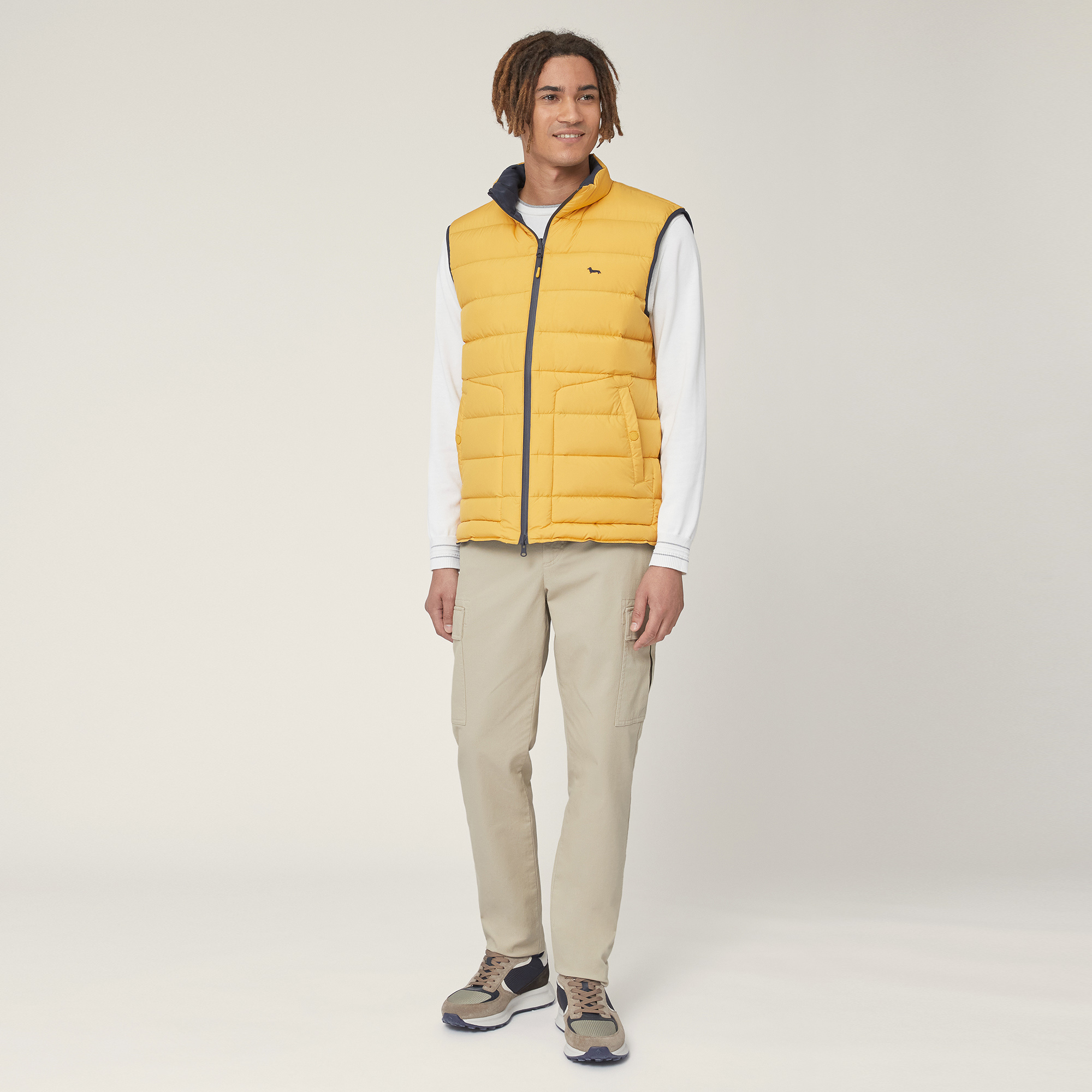 Gilet Imbottito Reversibile, Giallo, large image number 3