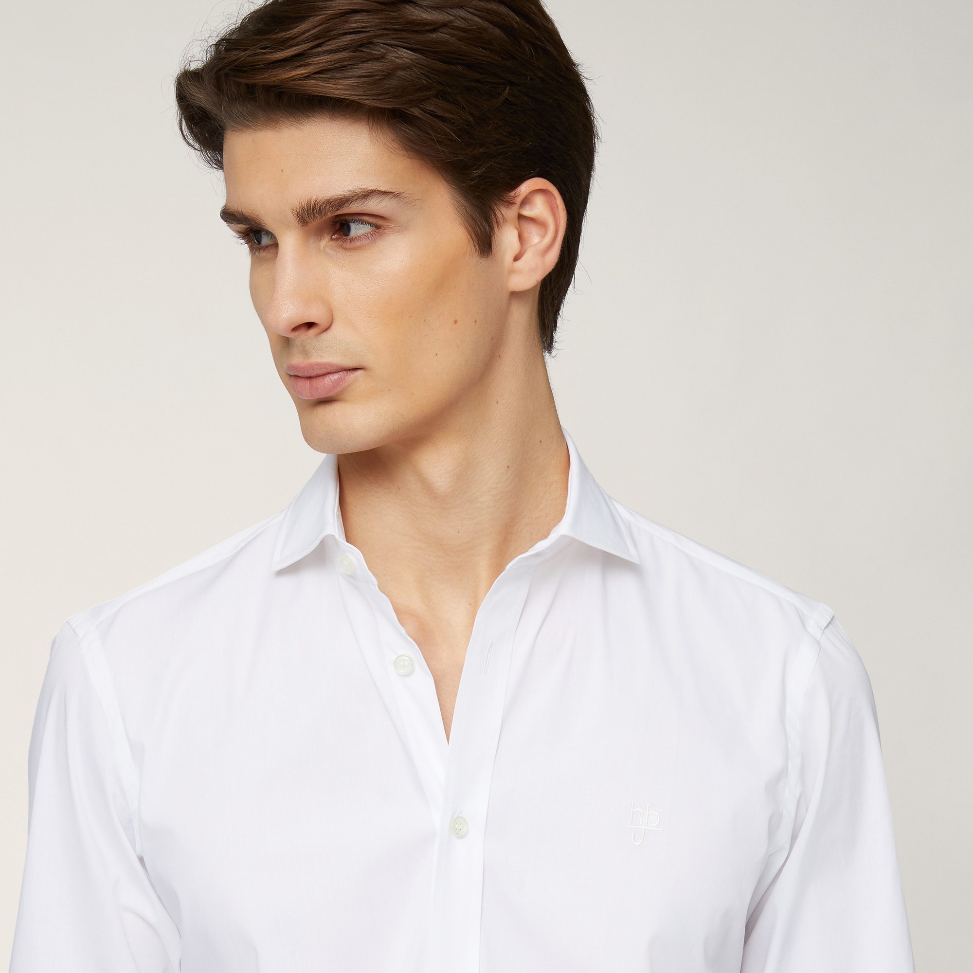 Shirt with Spread Collar, White, large image number 2