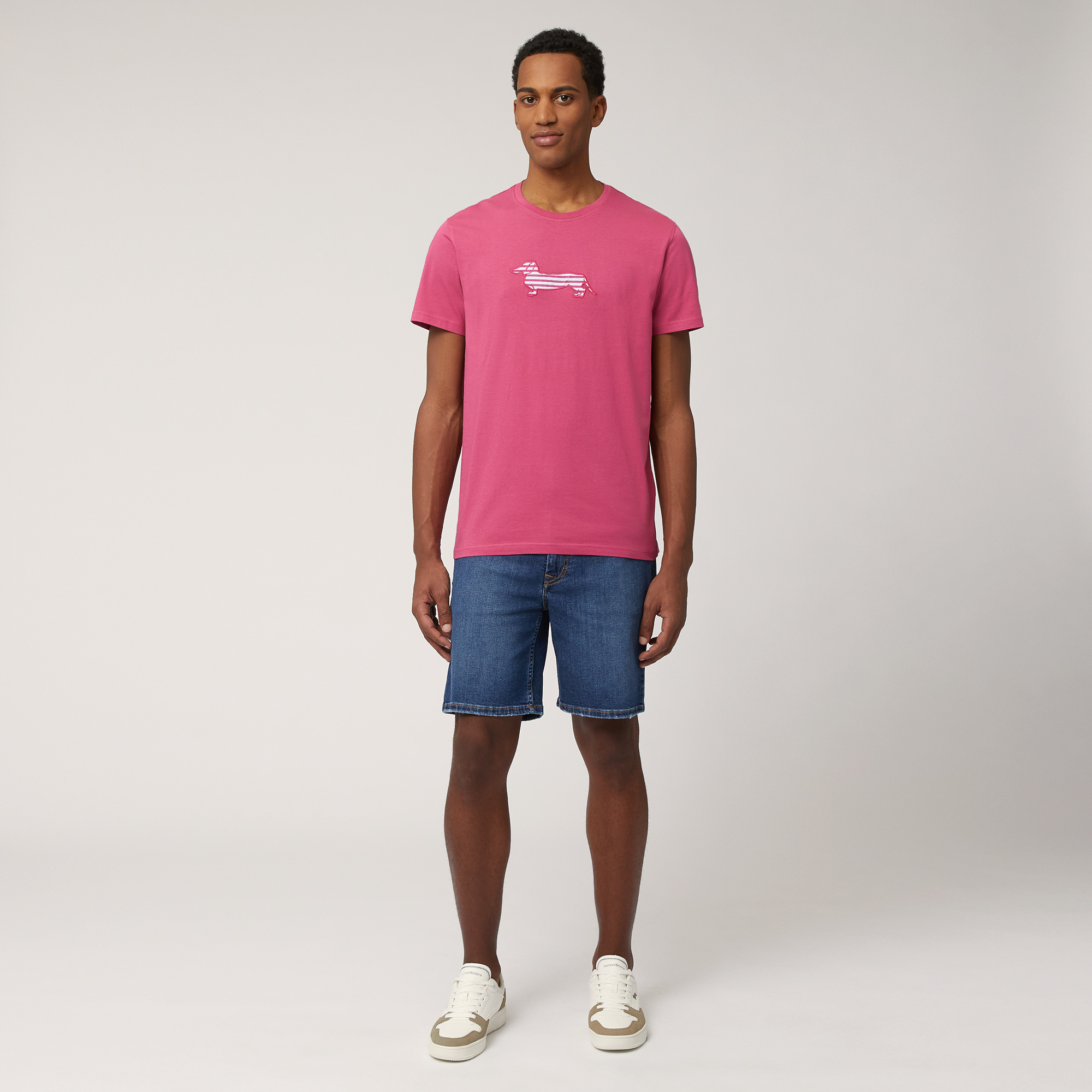 Sorbet T-Shirt with Dachshund, Melange Pink, large image number 3