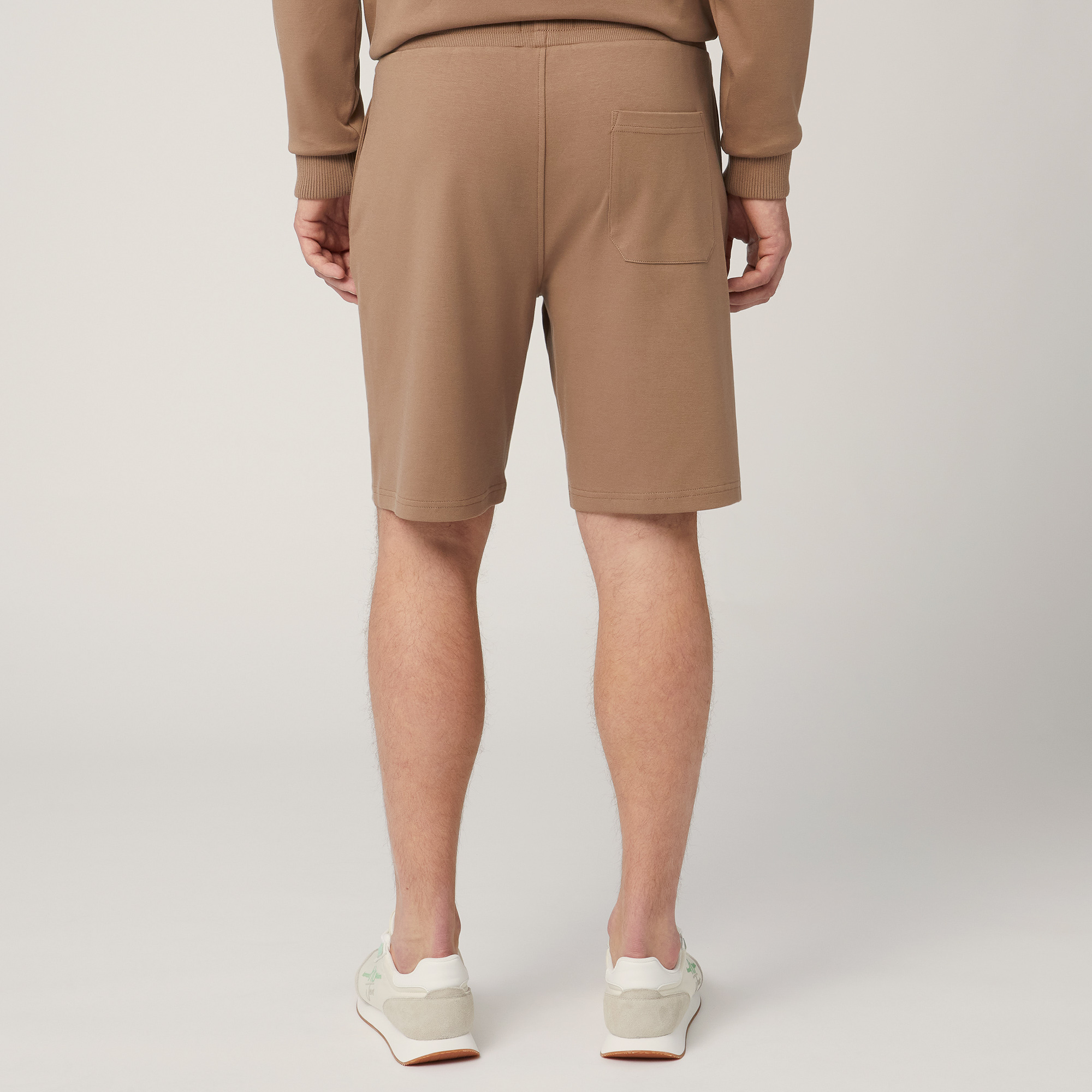 Cotton Fleece Shorts, Light Brown, large image number 1