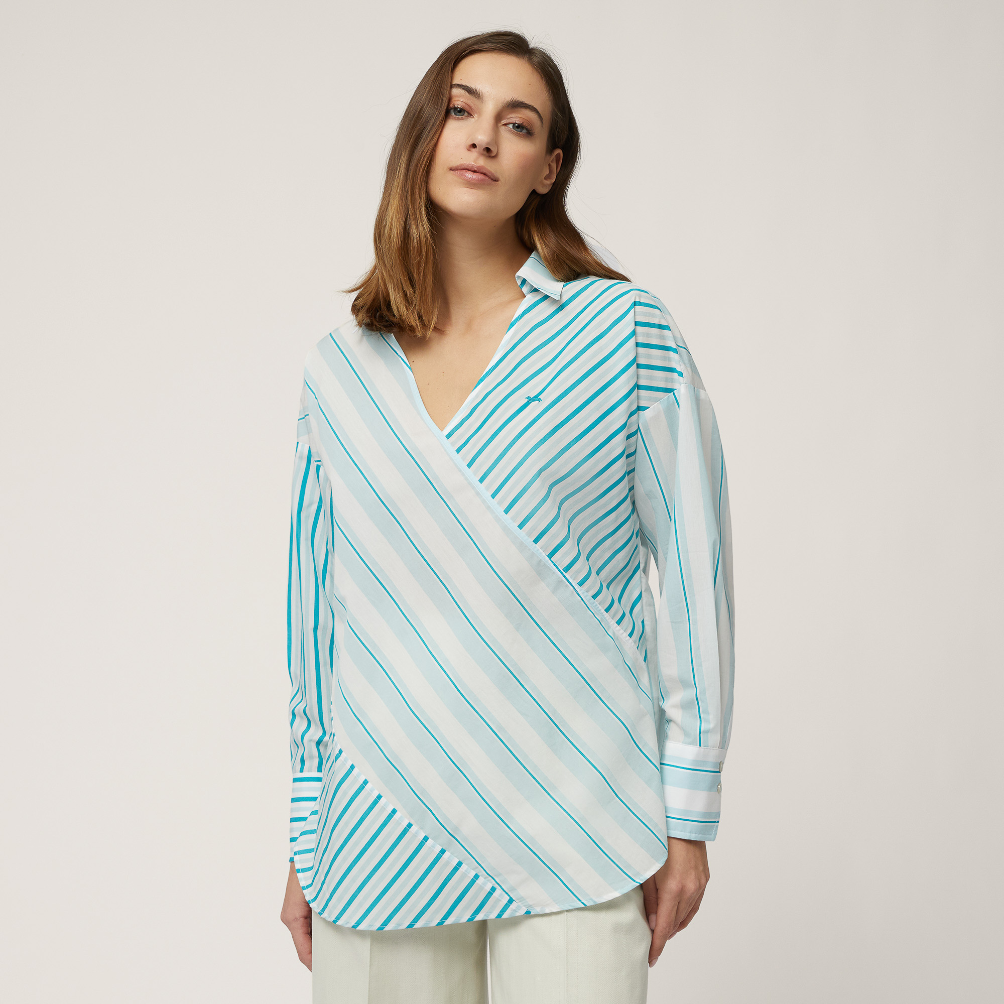 Striped Asymmetrical Shirt