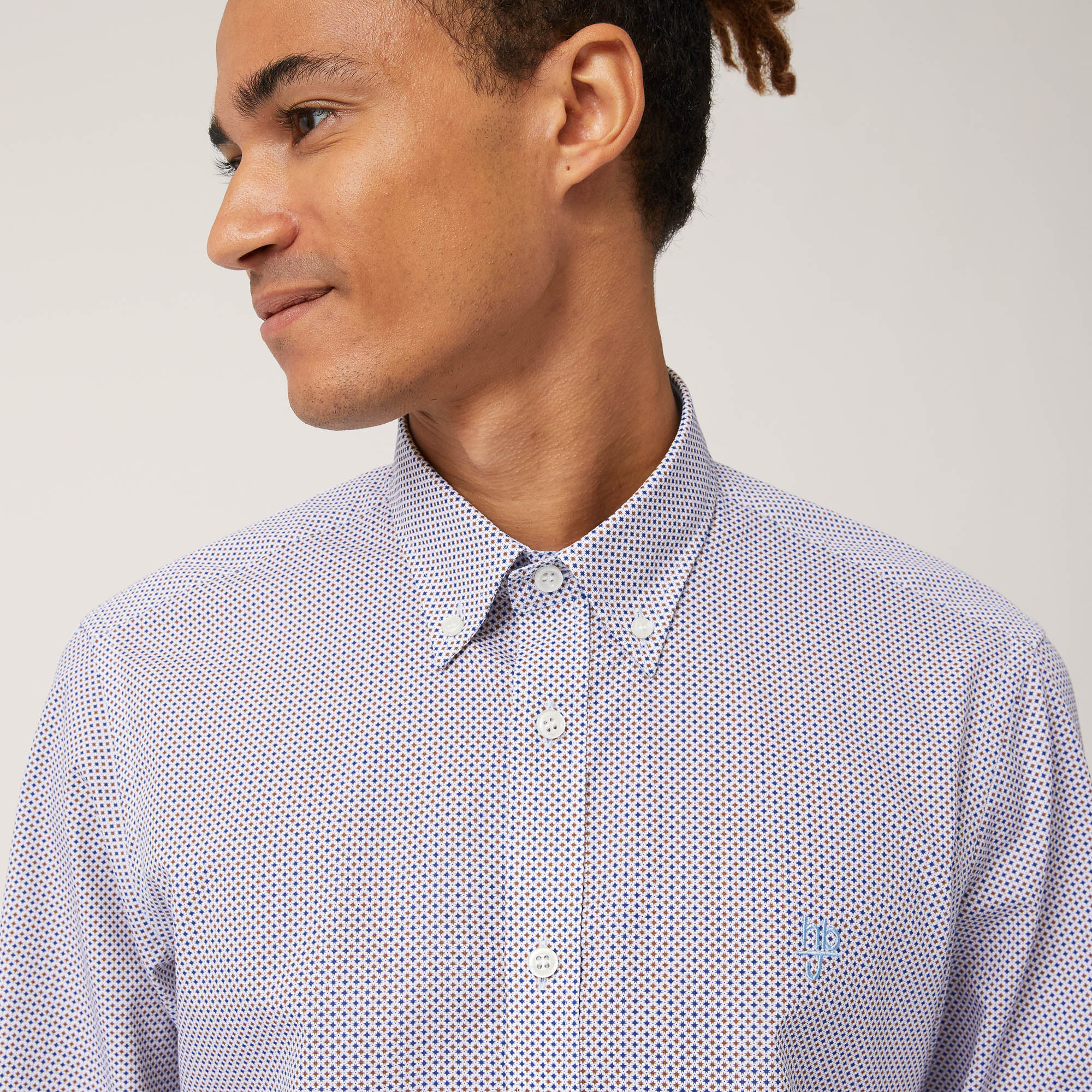 Shirt with Micro Pattern, Light Blue, large image number 2