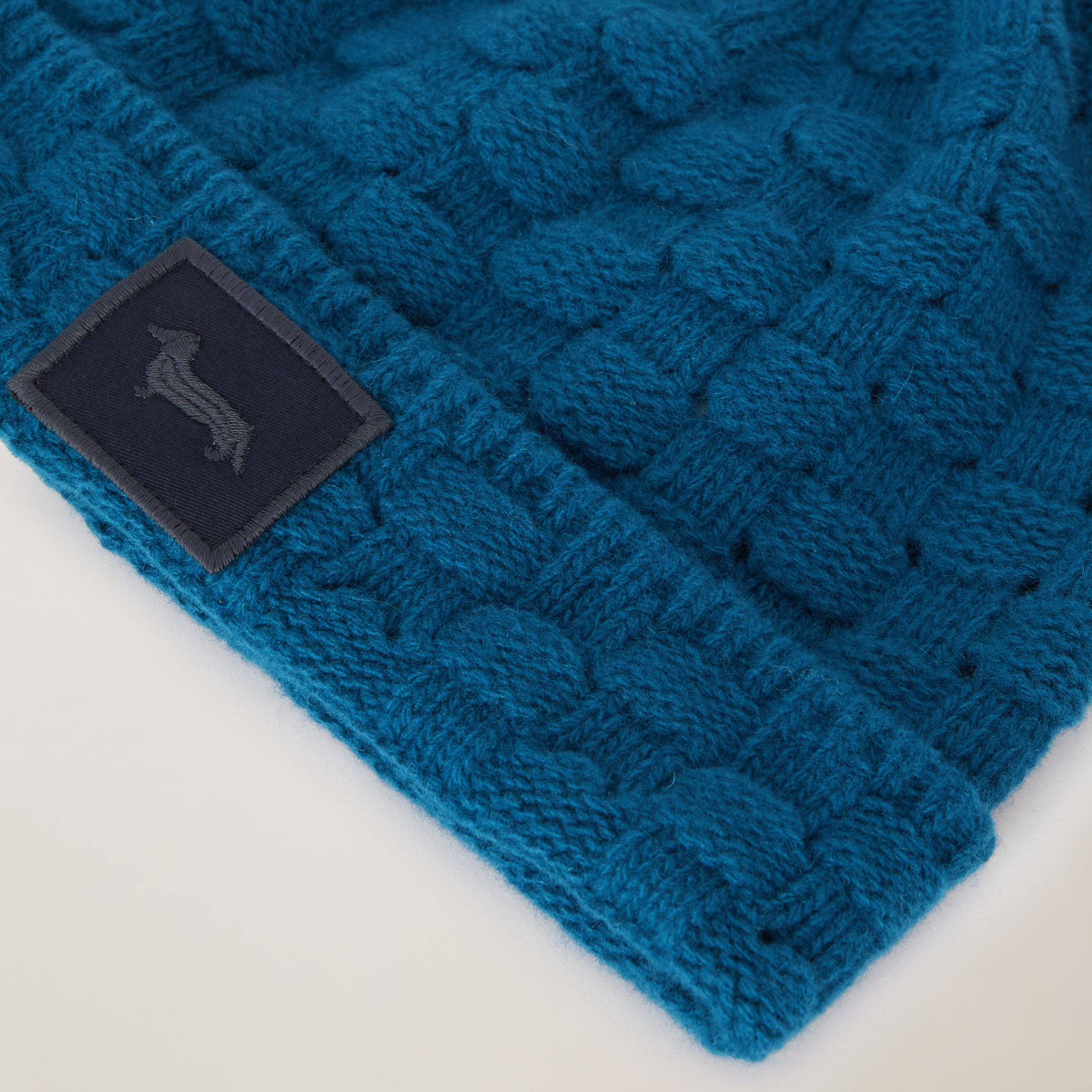 Beanie In Lana E Cashmere, Blu, large image number 1