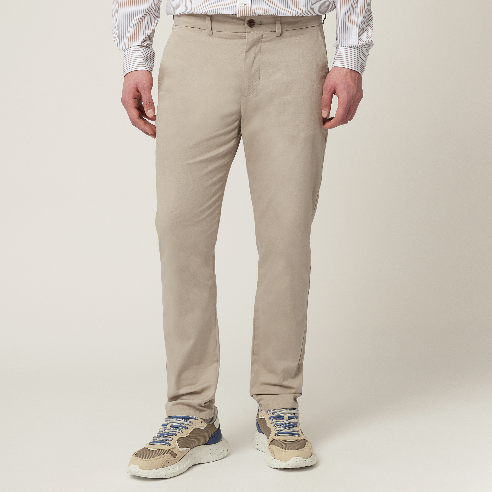 Pantaloni Chino Narrow Fit, Sabbia, large image number 0