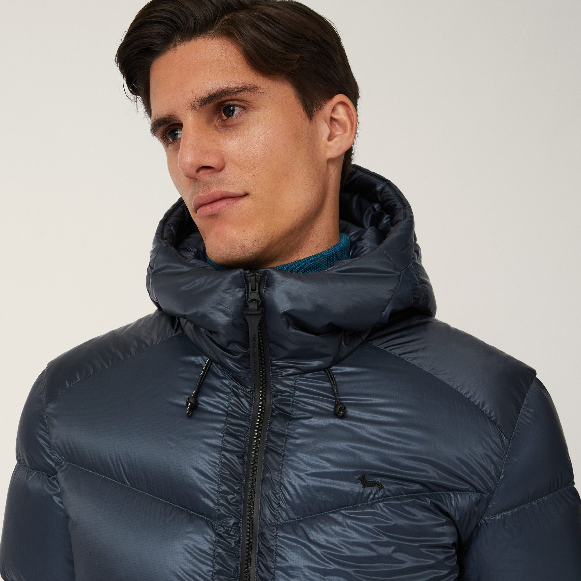 Quilted and Padded Bomber Jacket, Blue , large image number 2