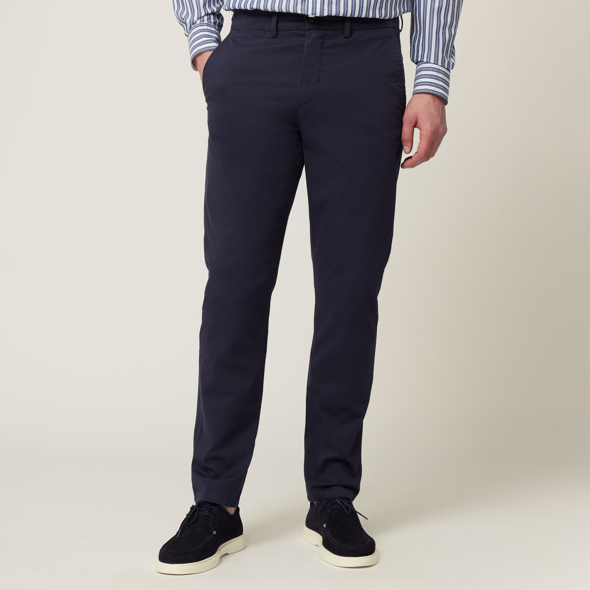 Pantaloni Chino Narrow Fit, Blu Navy, large image number 0