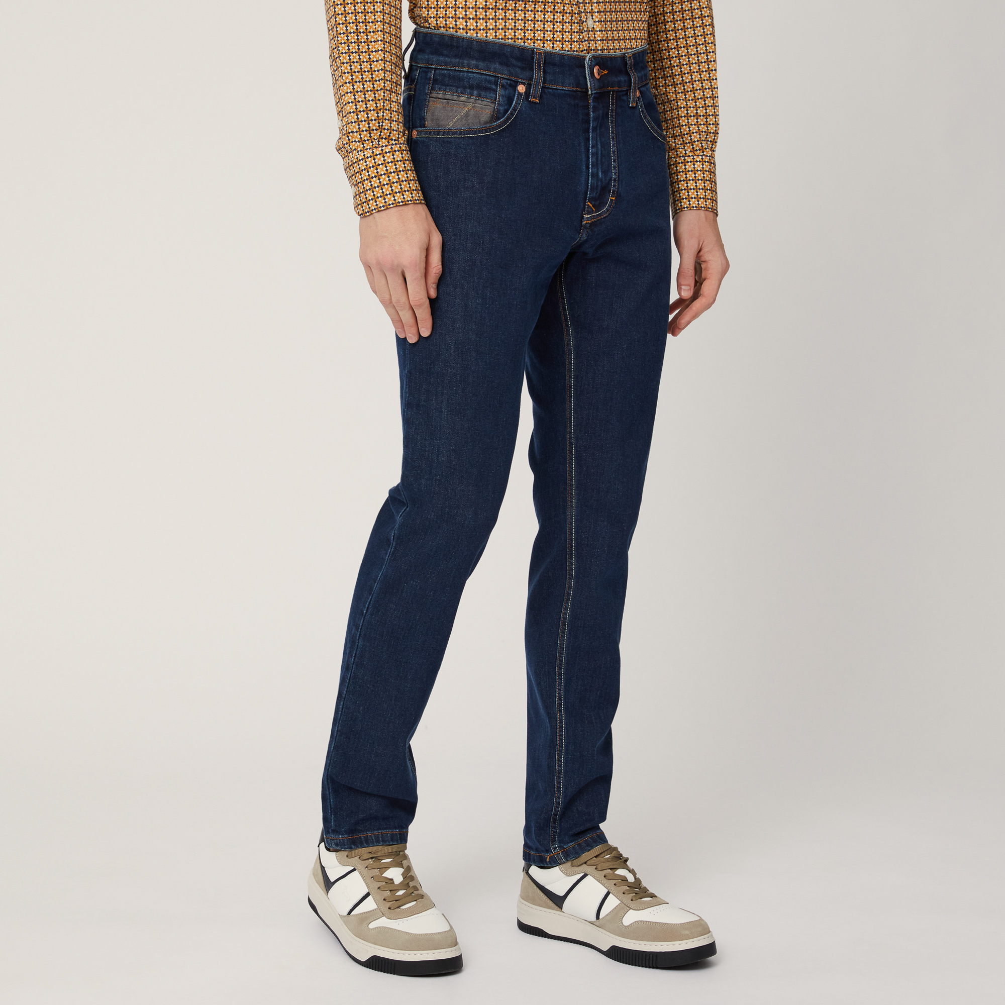 Pantaloni In Denim Con Inserti