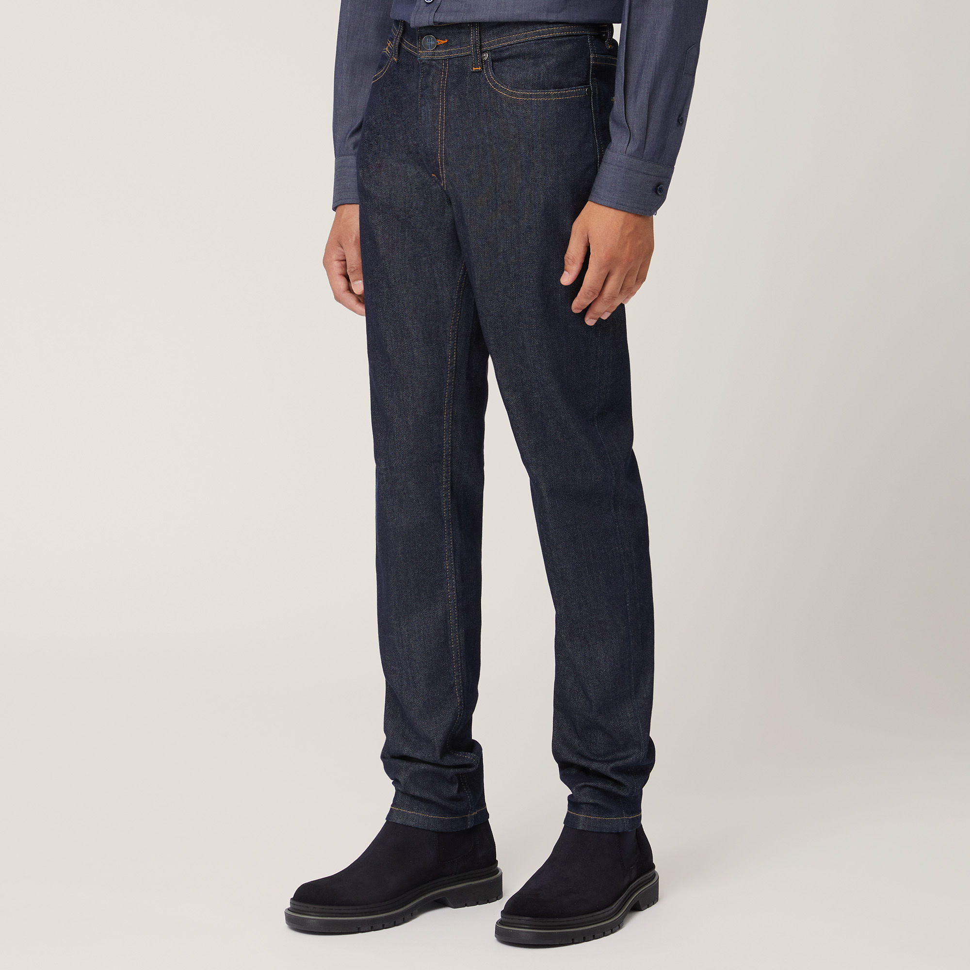 Pantaloni Denim Stretch Scuro