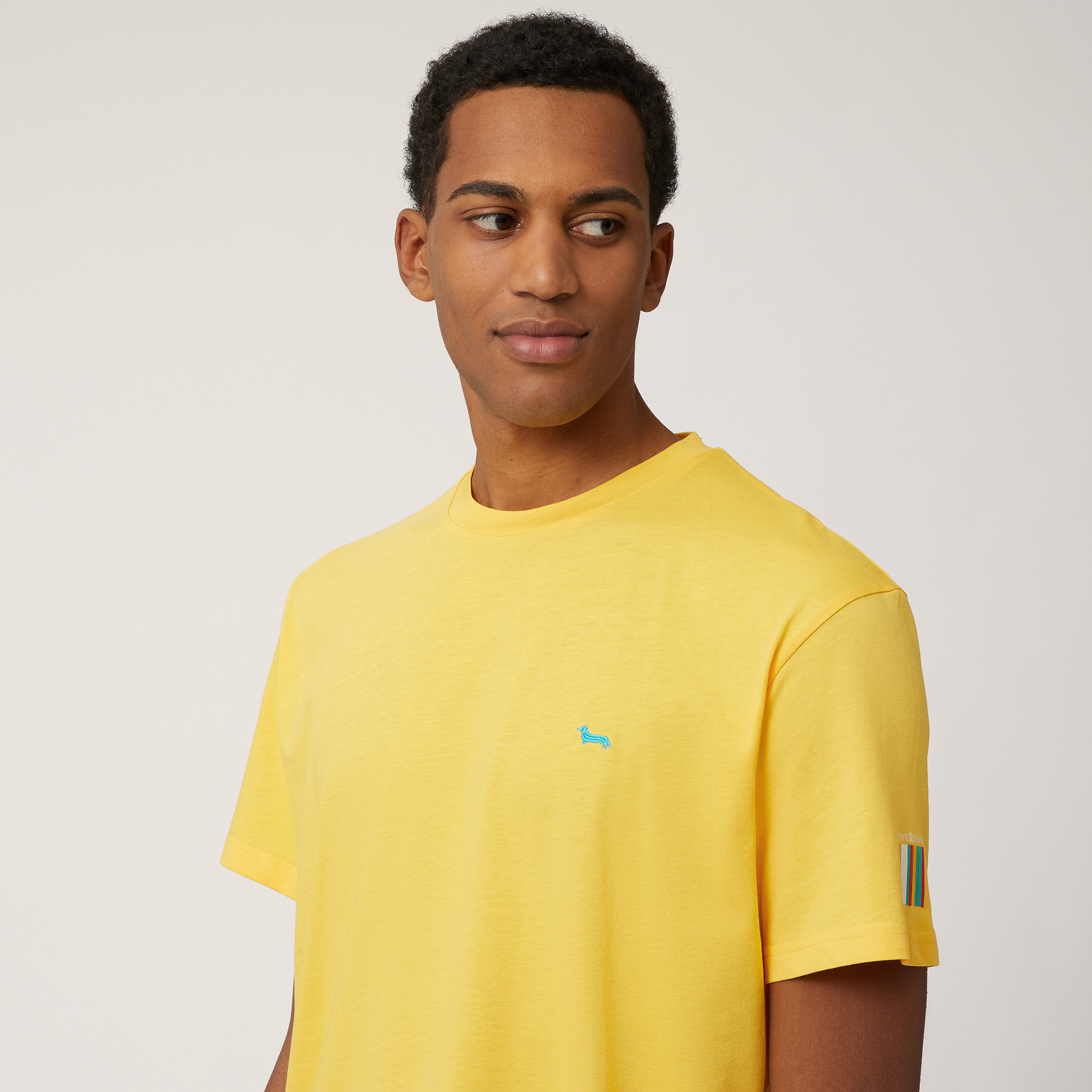 Pima Cotton T-Shirt, Canary Yellow, large image number 2