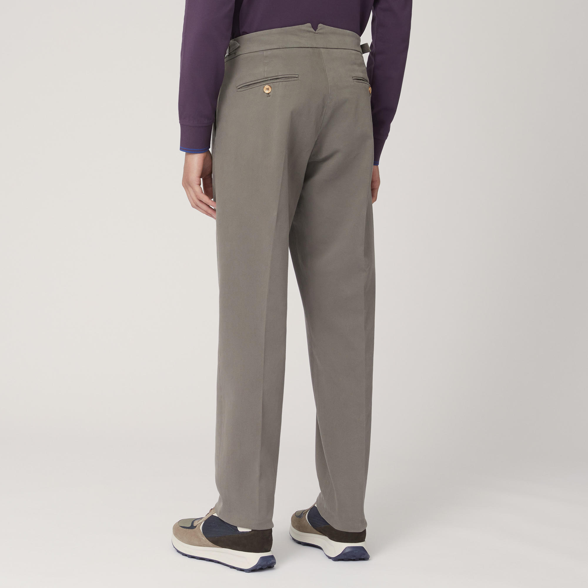 Chino Pants with Pleats, Marrone, large image number 1