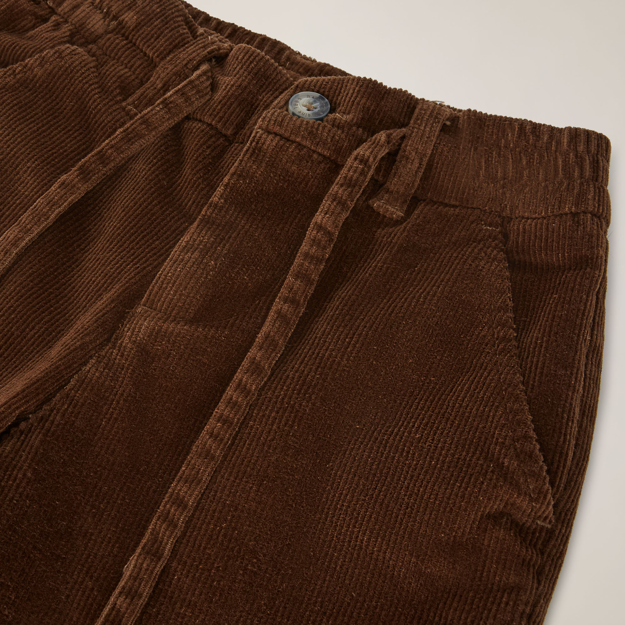 Corduroy Pants With Slash Pocket, Dark Brown, large image number 2