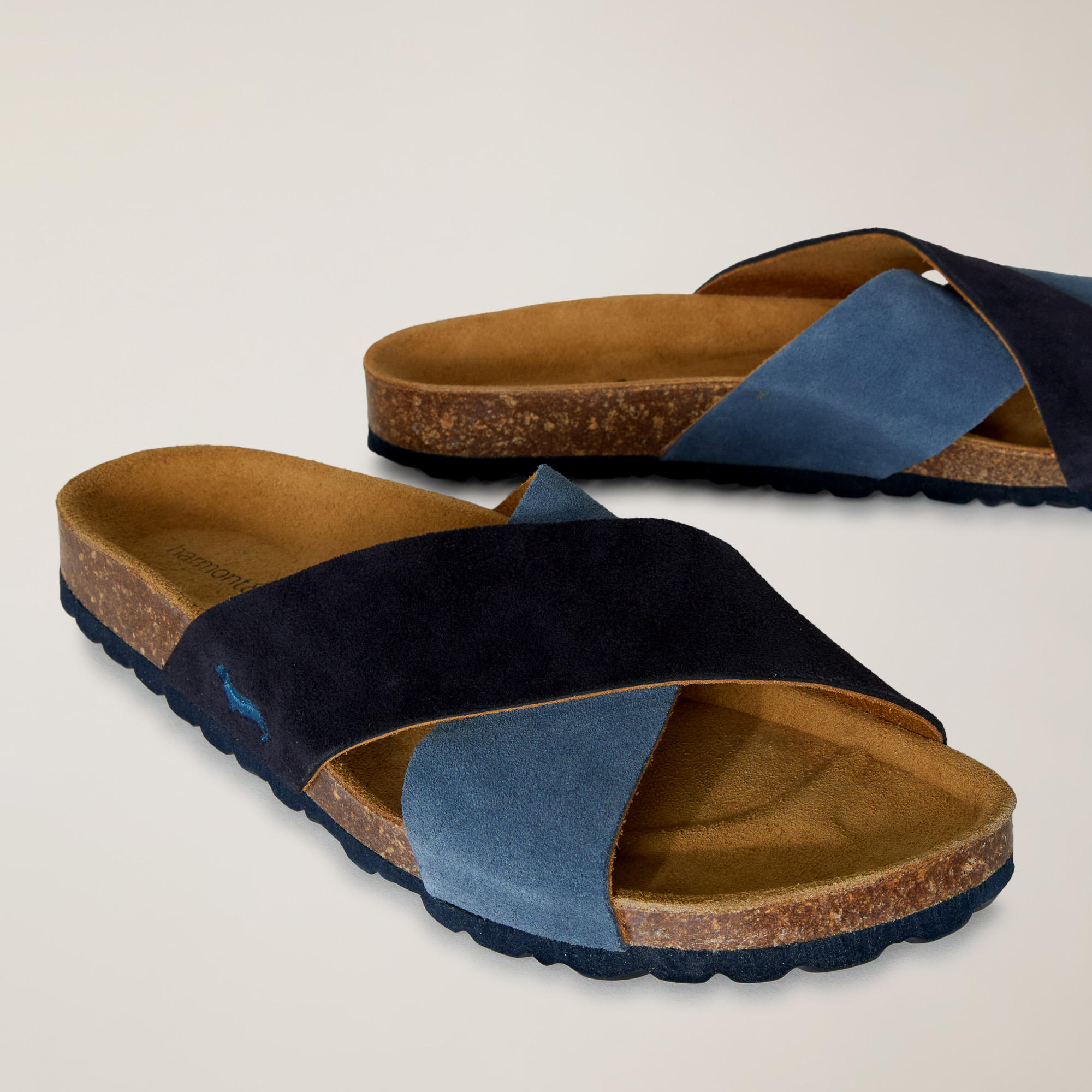 Sandal with crossover strap, Blue/Navy, large image number 3