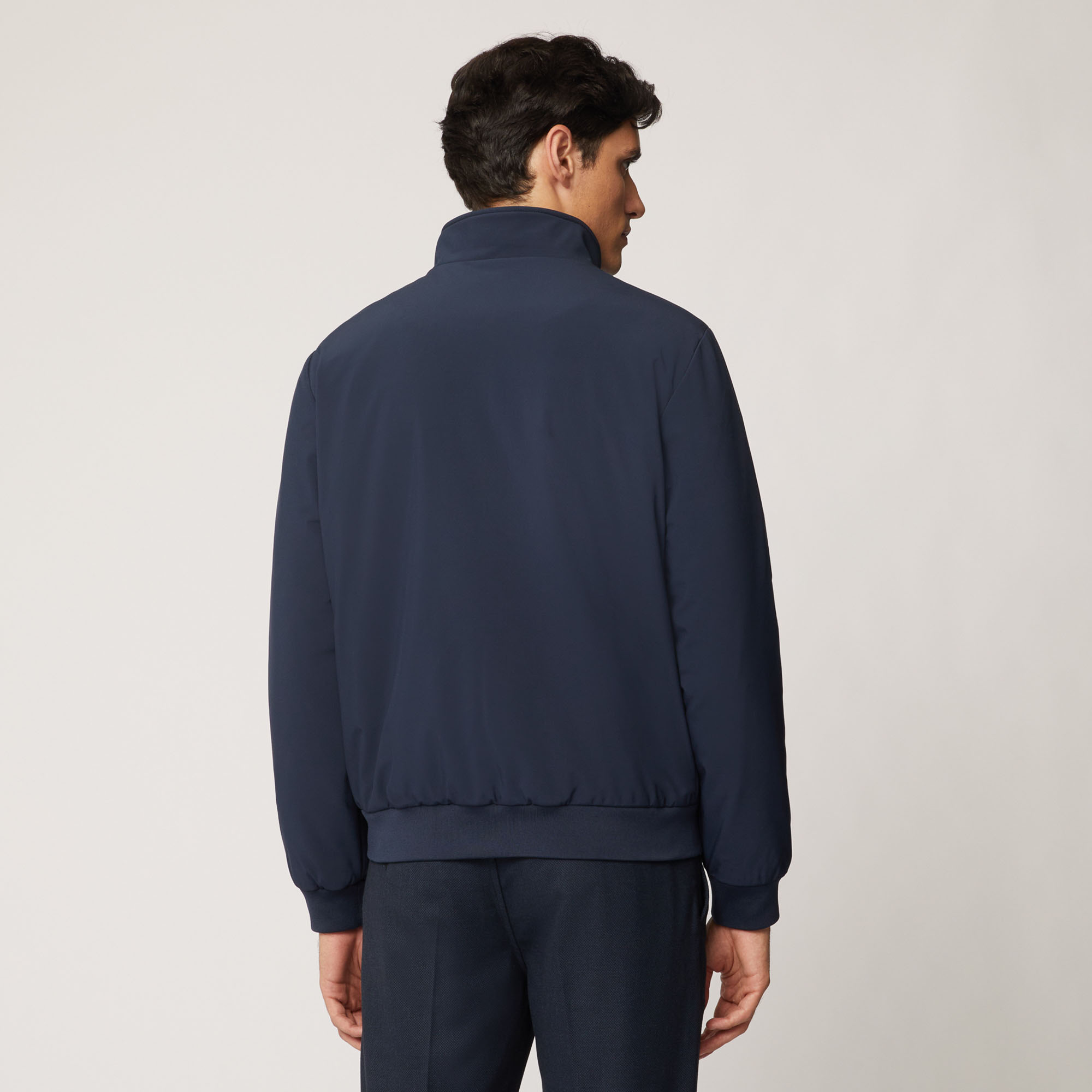 Bomber Con Collo Alto in Light Blue: Giacche e Giubbotti Di Lusso ...