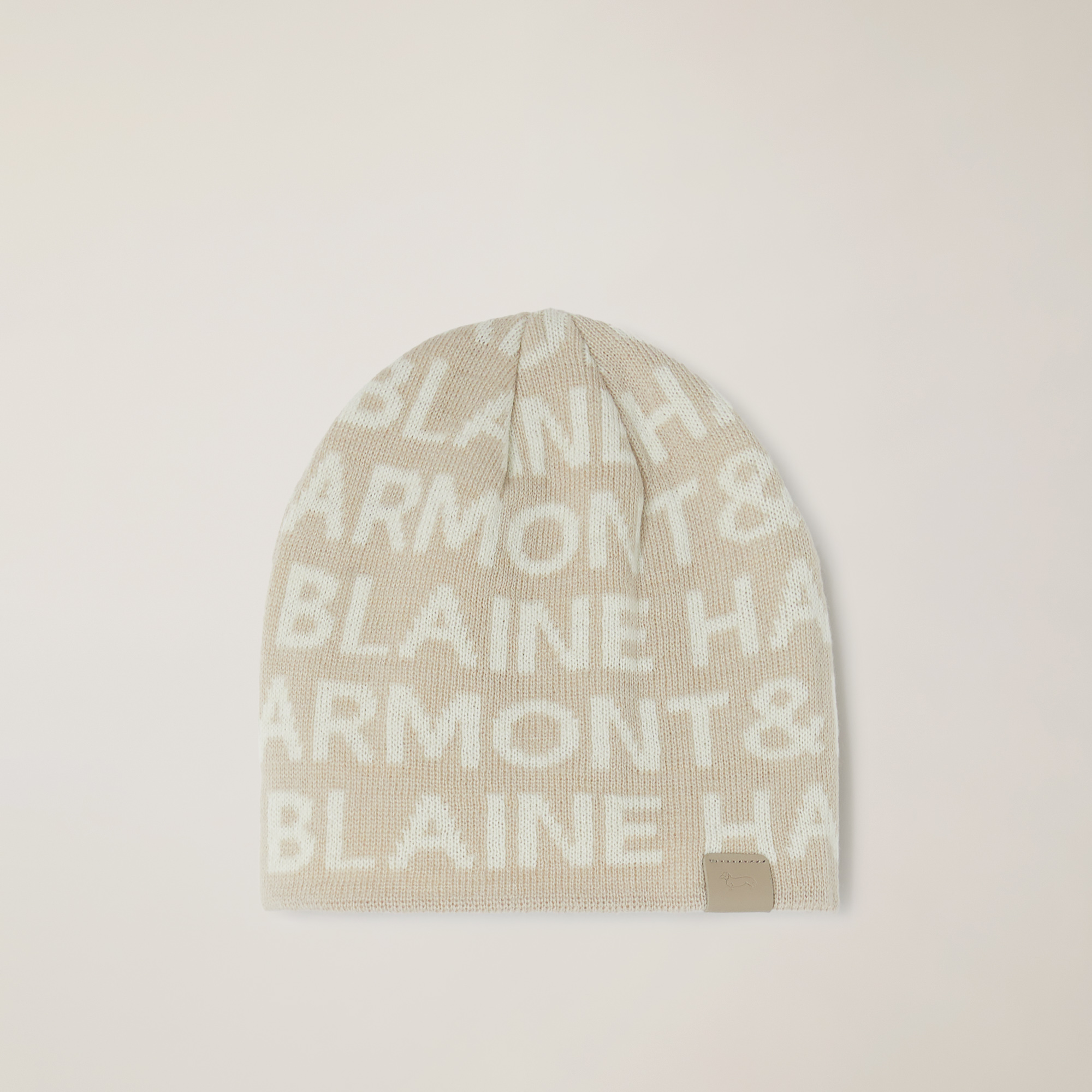 Harmont wool-blend hat with logo inlay, Ice, large