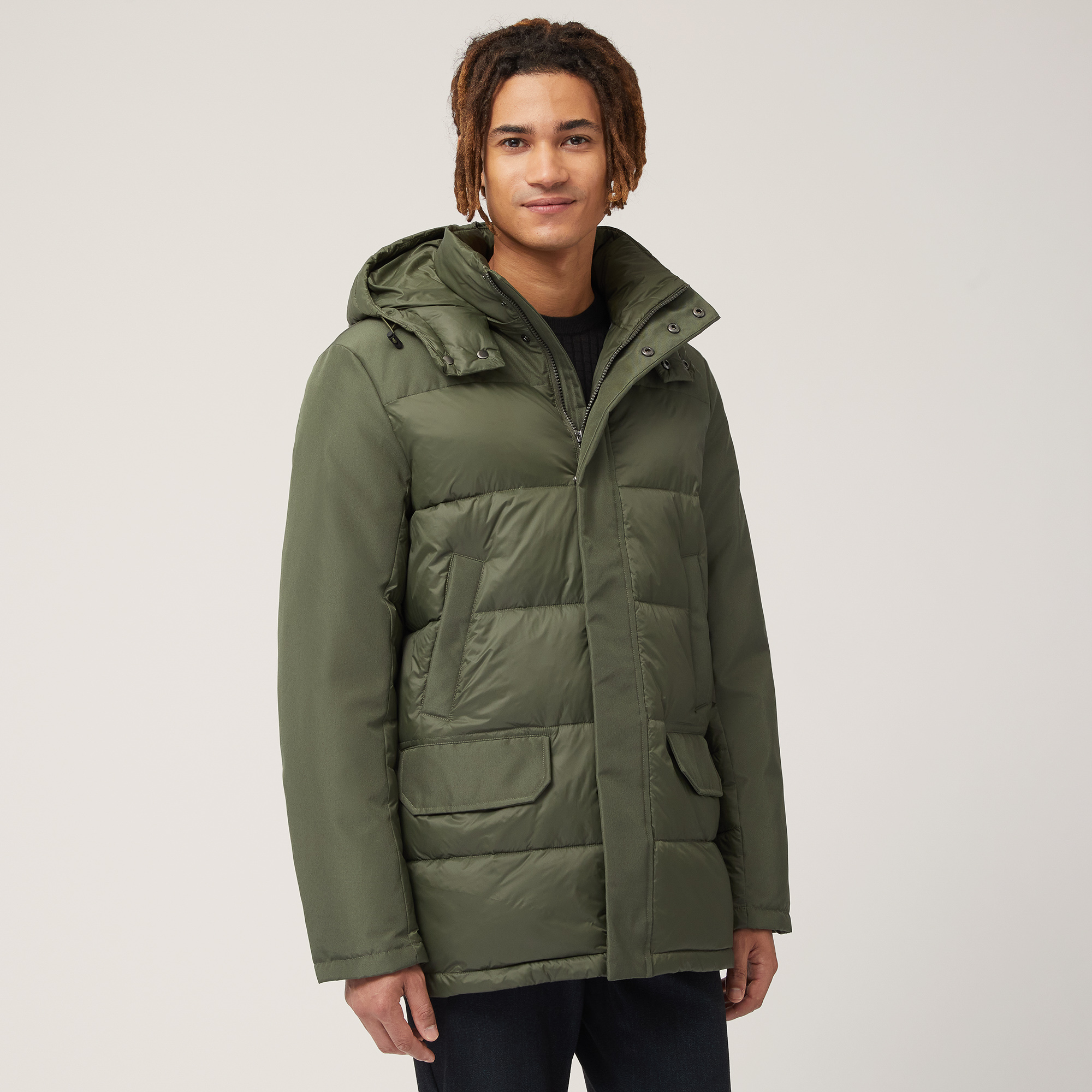 Quilted Parka with Hood, , large image number 0