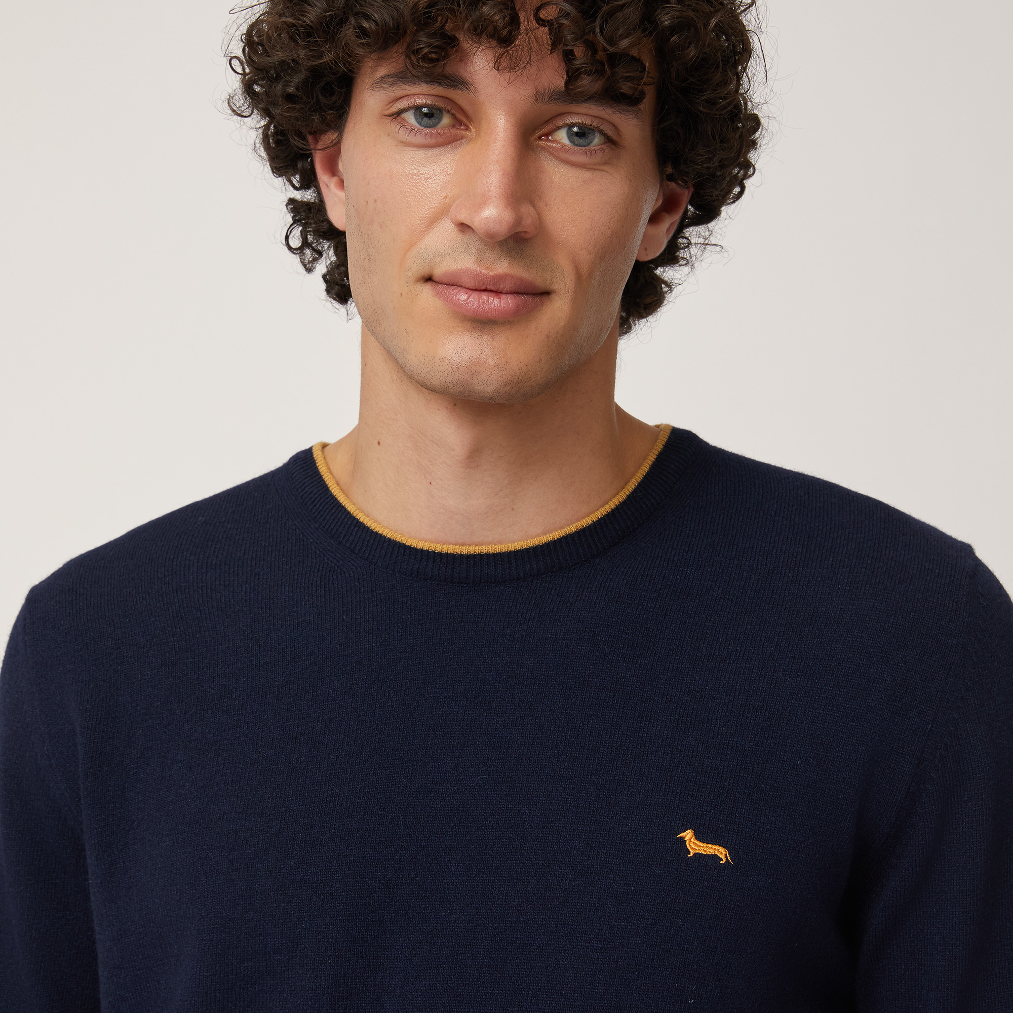 Pullover with Striped Details, Blu, large image number 2