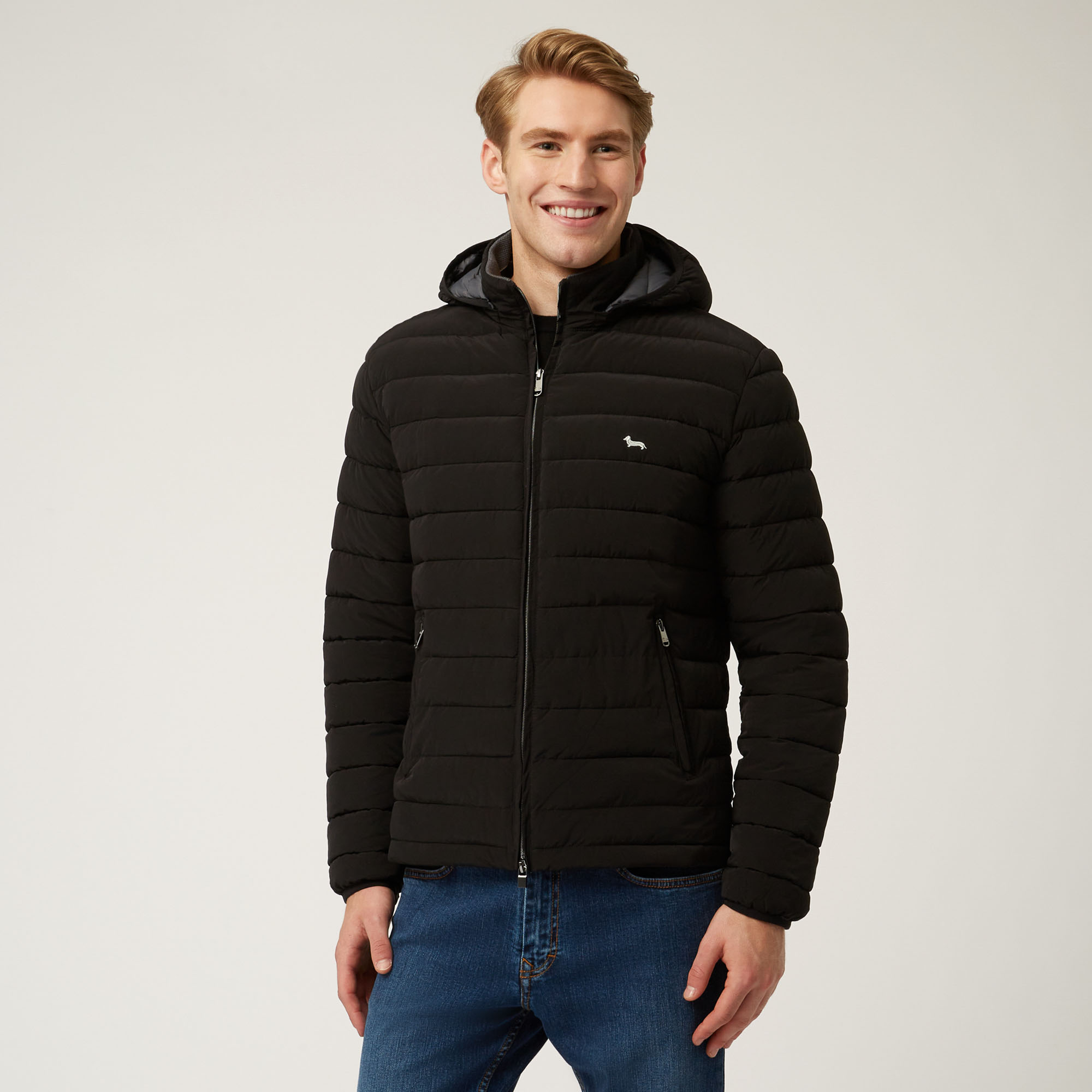 Essentials technical nylon down jacket, Black, large image number 0