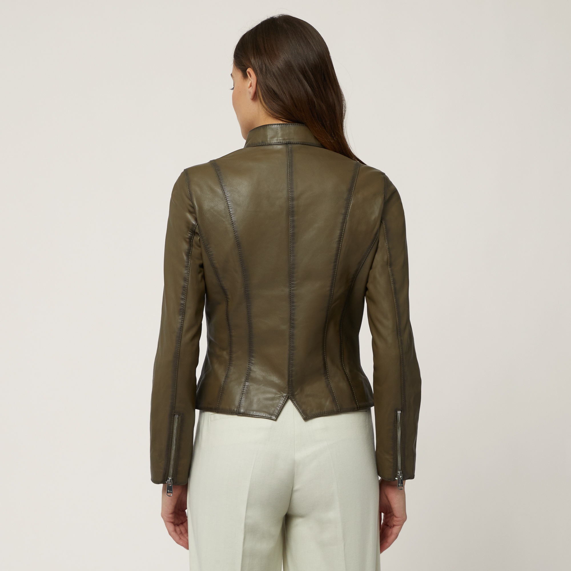 Genuine Leather Slim-Fit Jacket