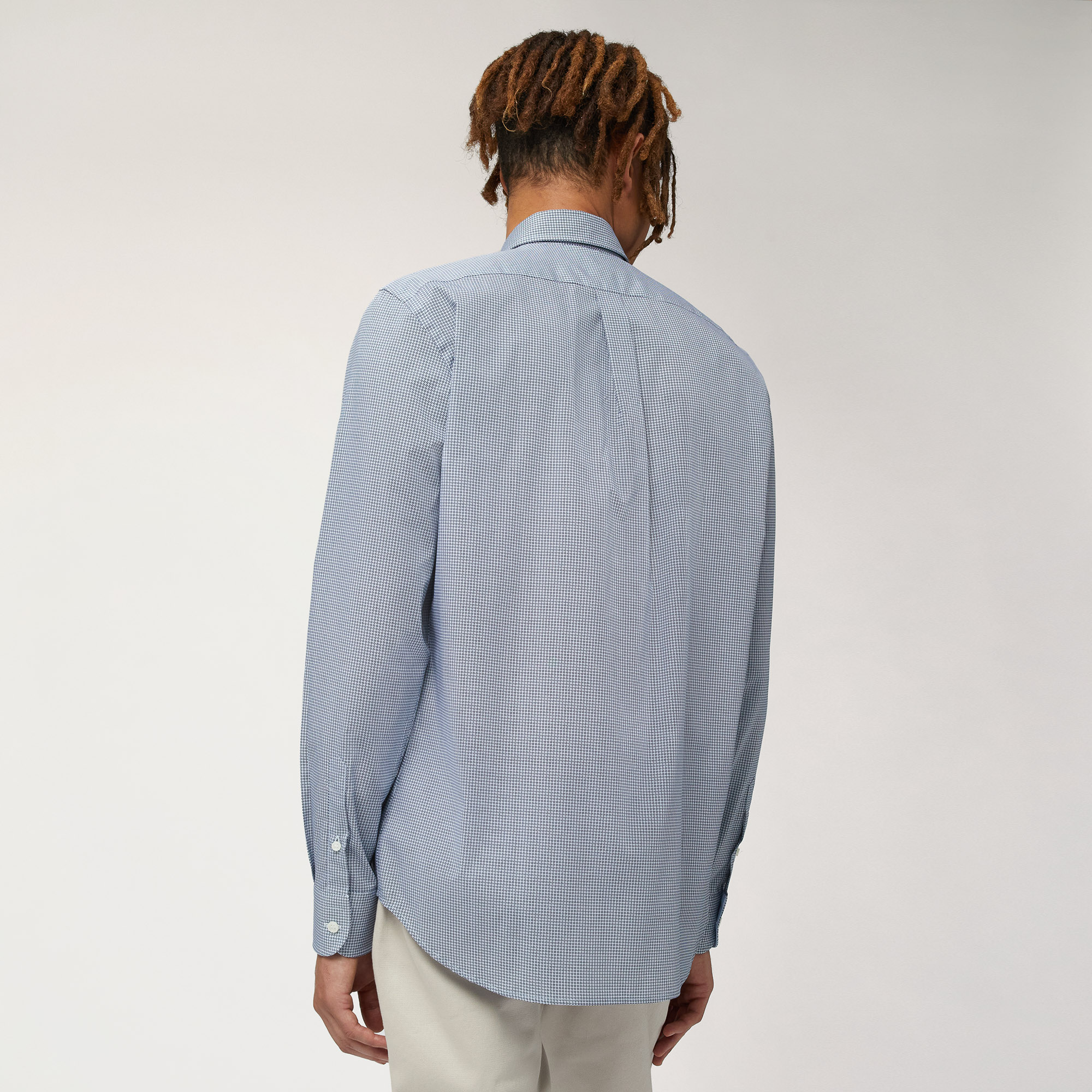 Micro-Pattern Shirt, Blue, large image number 1