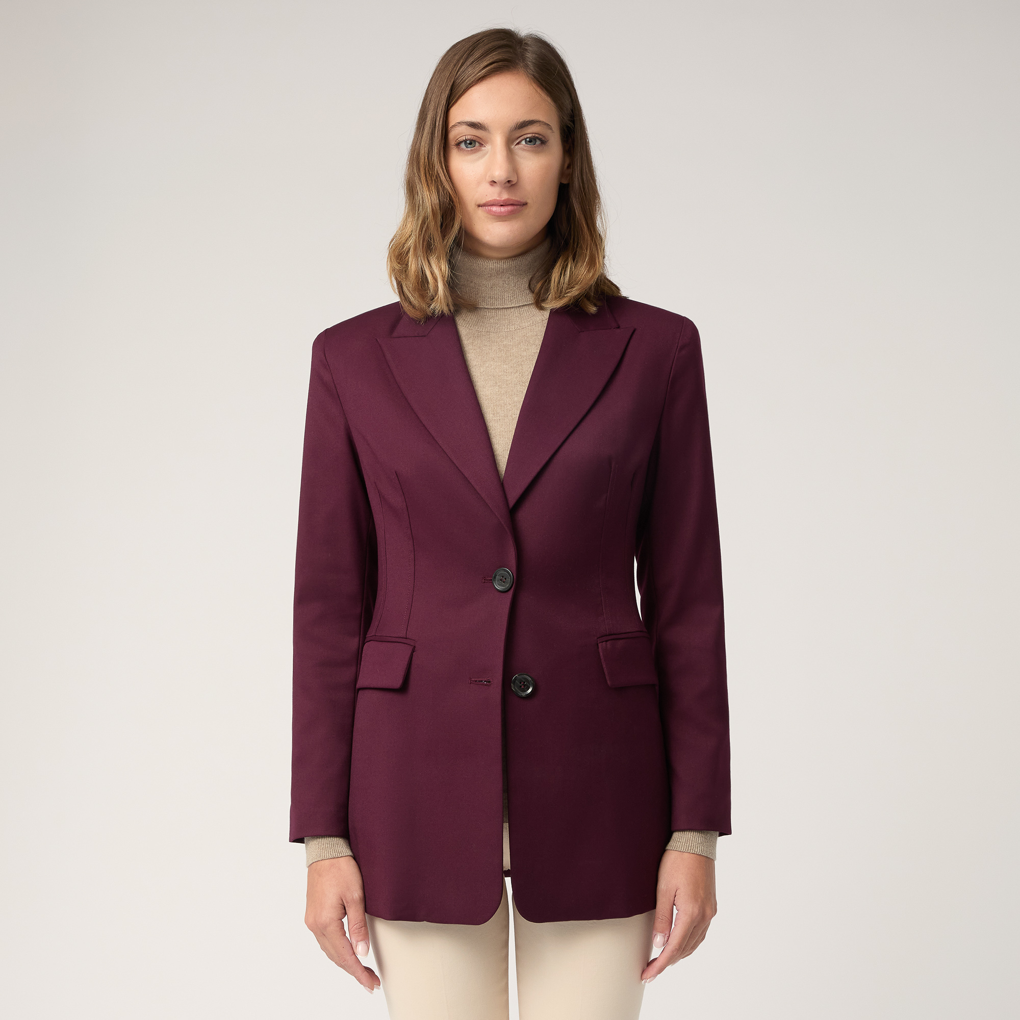 Jacket with Double Darts, Bordeaux, large image number 0