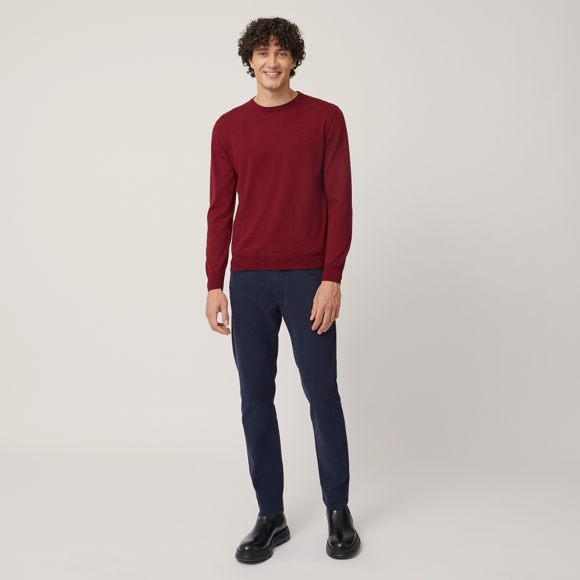 Merino Wool Lightweight Pullover, Rosso, large image number 3